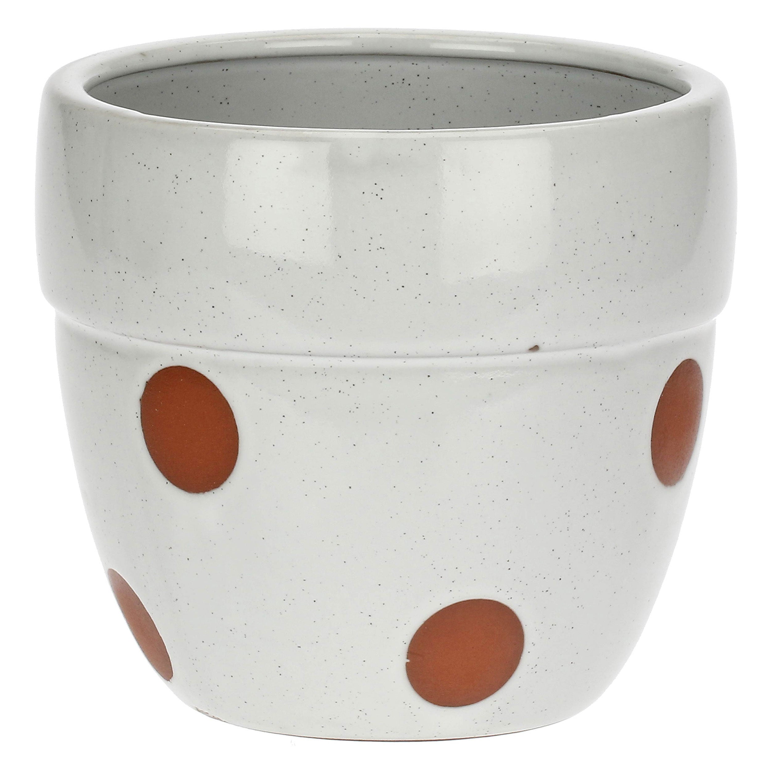 Cachepot Tondo M, Nonsonocotta - Dolomite, 14,3x14,3x13 cm