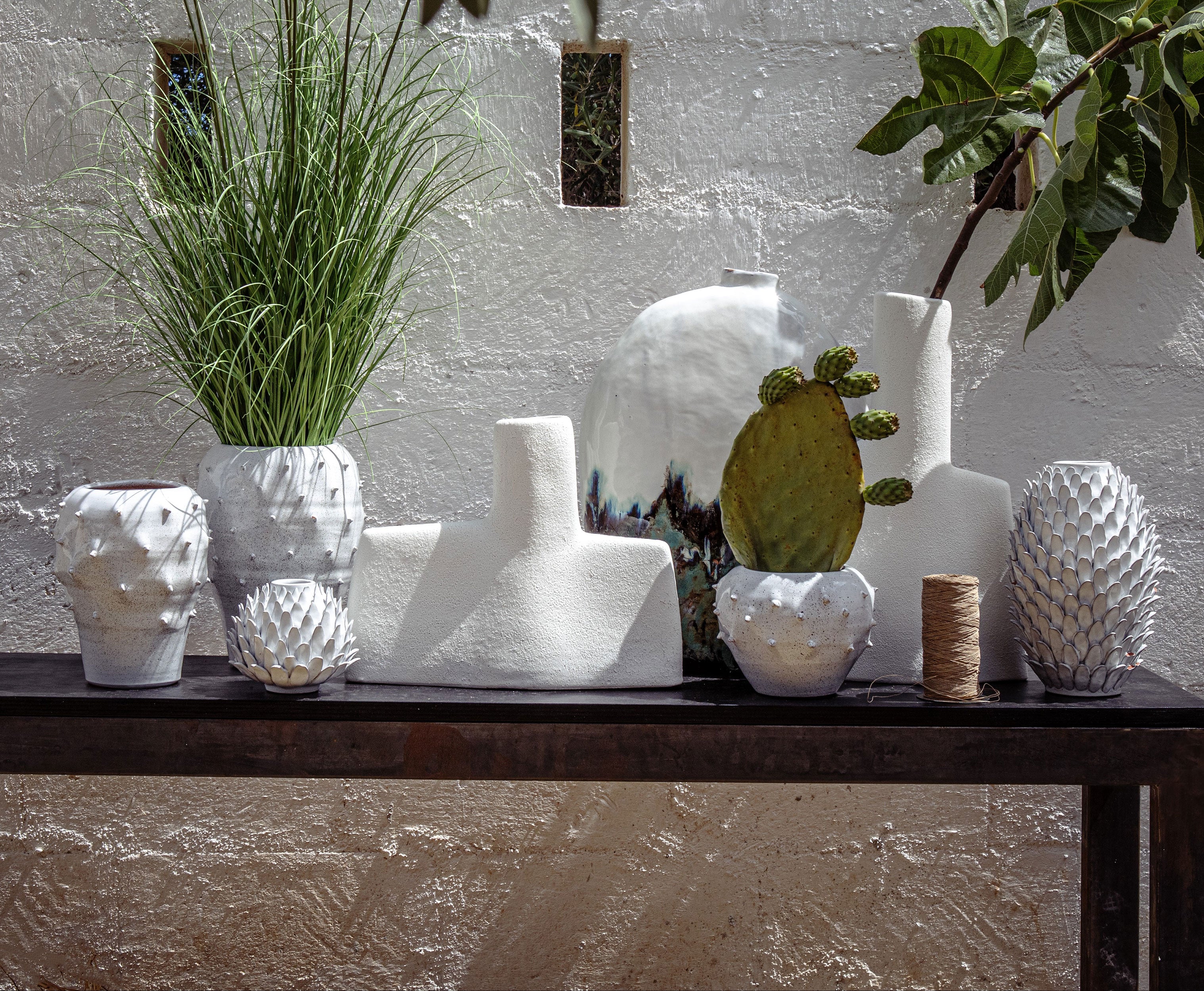 Vaso Decorativo Alto, Vele - Terracotta, 29 x13,5 x55,5 cm