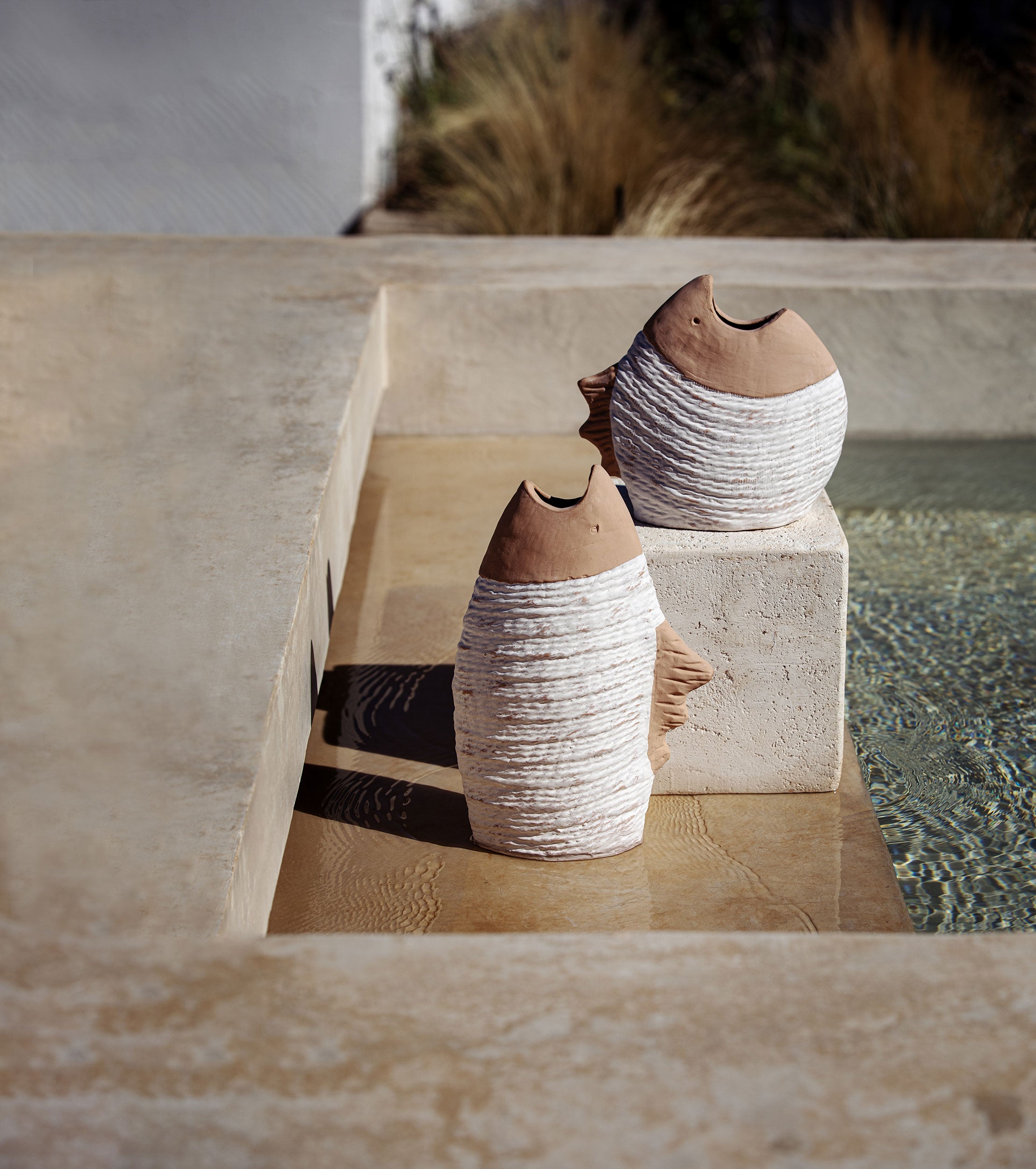 Vaso Decorativo Basso, Gallura - Terracotta, 24x10x24 cm