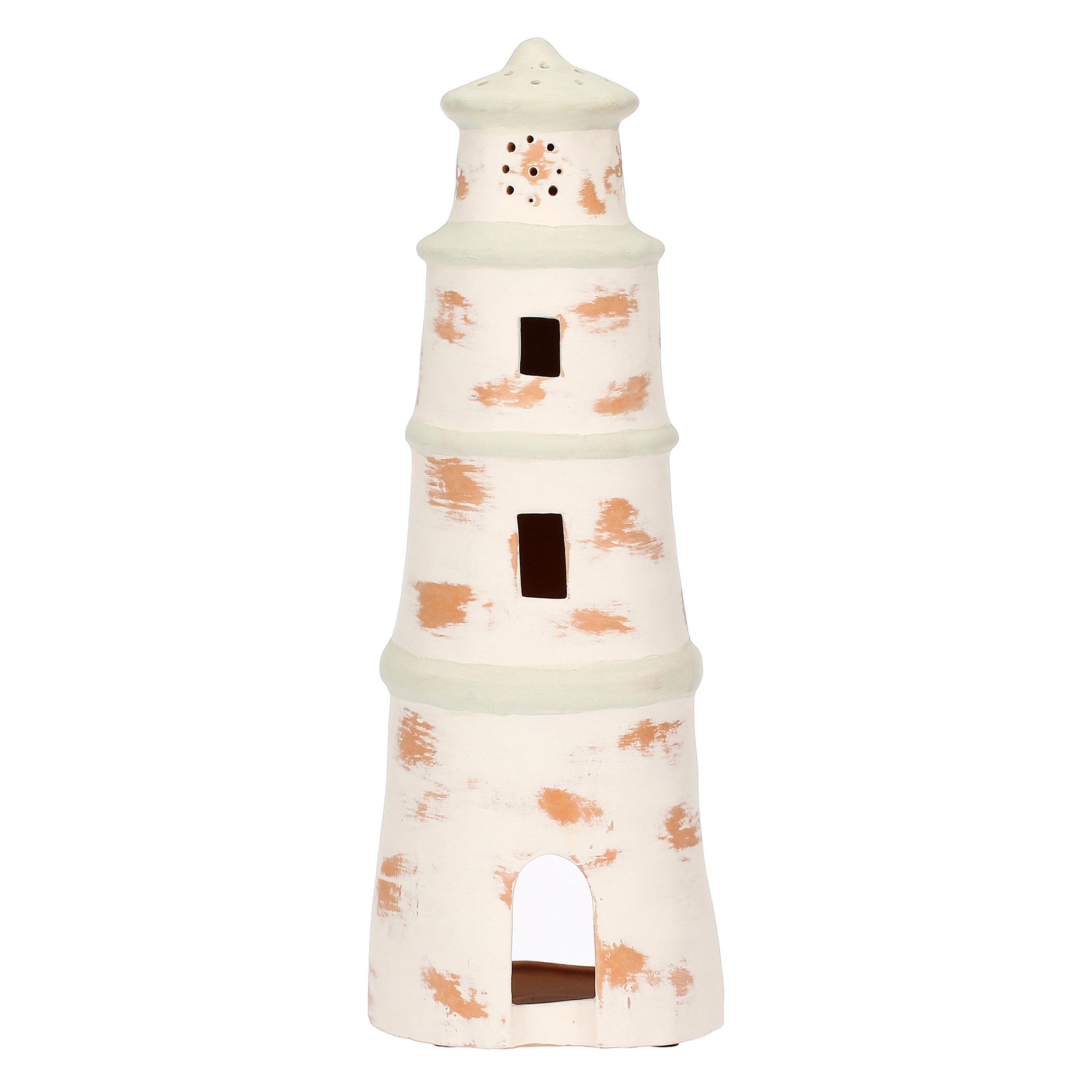 Porta Tealight Faro M, Gallura - Terracotta, 13 x 13 x 36 cm