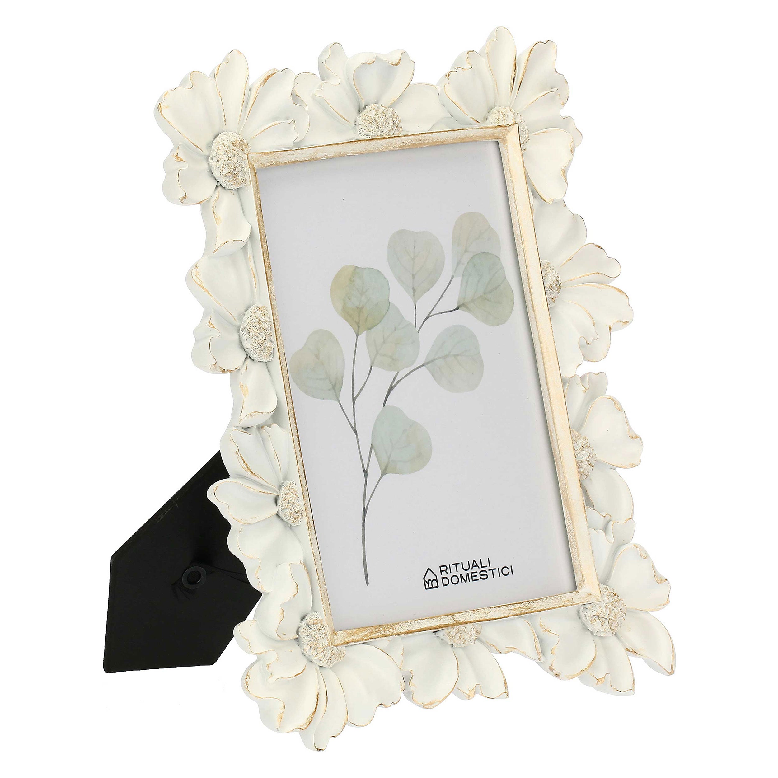 Portafoto Anemoni, Tiguardo - Poly Resina/ Velluto /Mdf/Vetro/ Metallo (Ferro), 13 x 18 cm