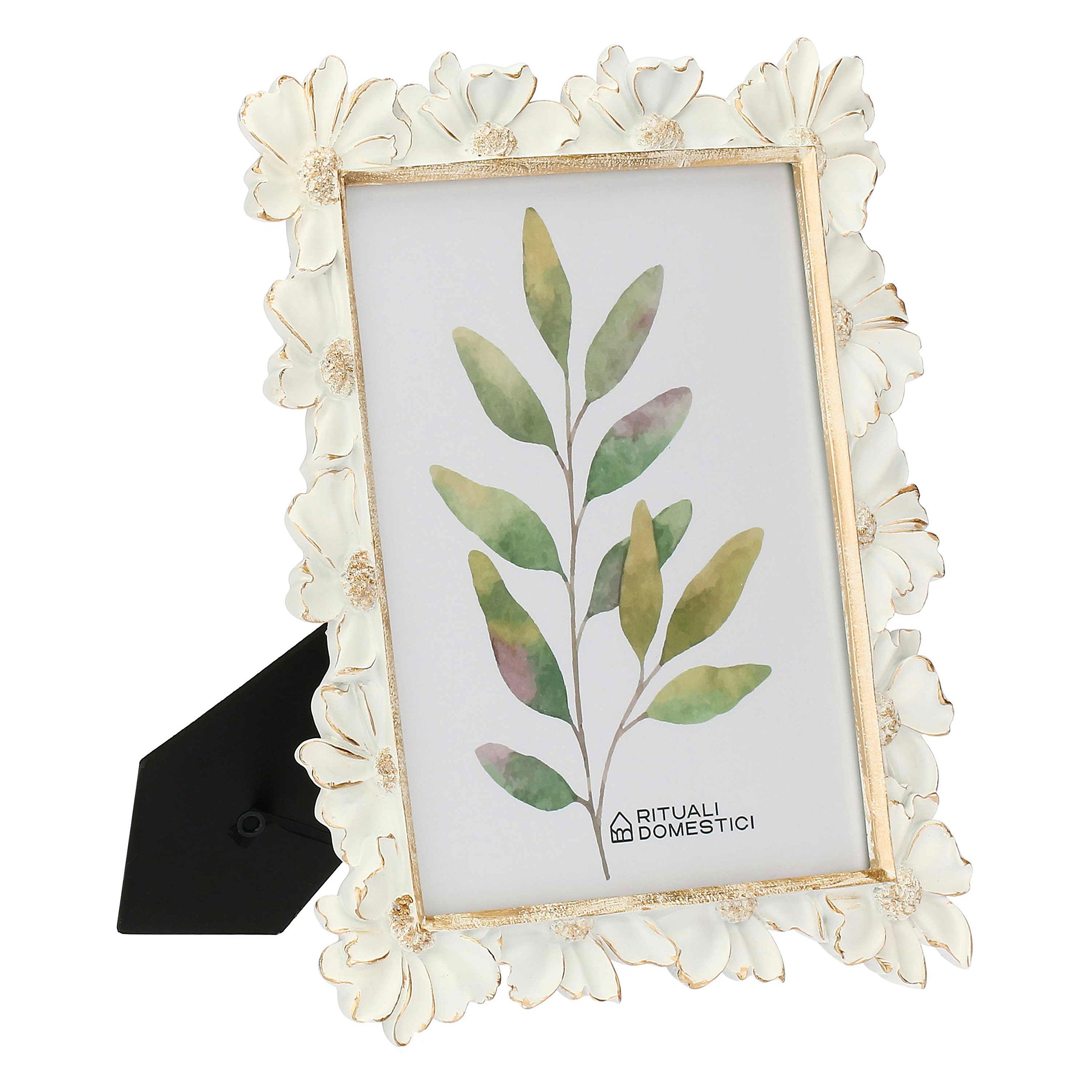 Portafoto Anemoni, Tiguardo - Poly Resina/ Velluto /Mdf/Vetro/ Metallo (Ferro), 20 x 25 cm