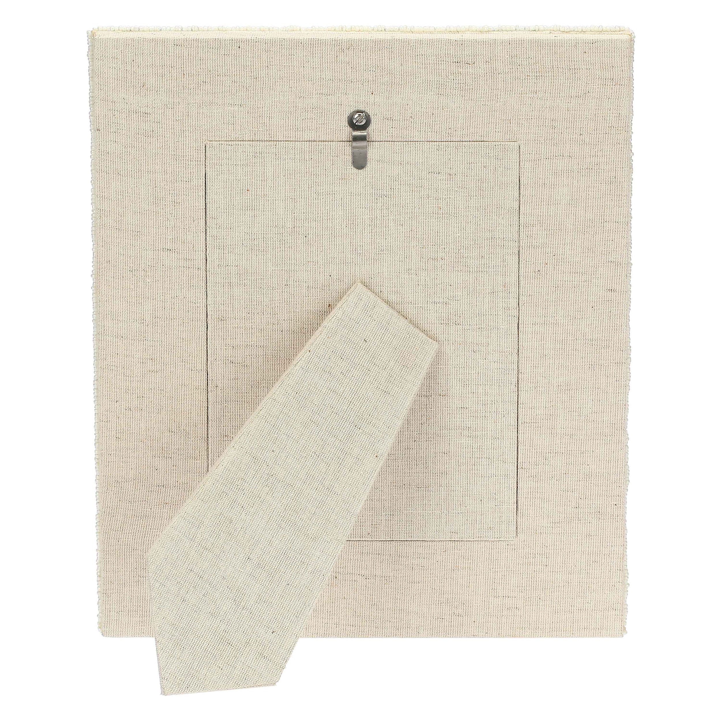 Portafoto Rio, Mille306perline - Perline Di Vetro/Tessuto Di Cotone/Mdf/Vetro/ Metallo (Ferro), 20x2x25 cm