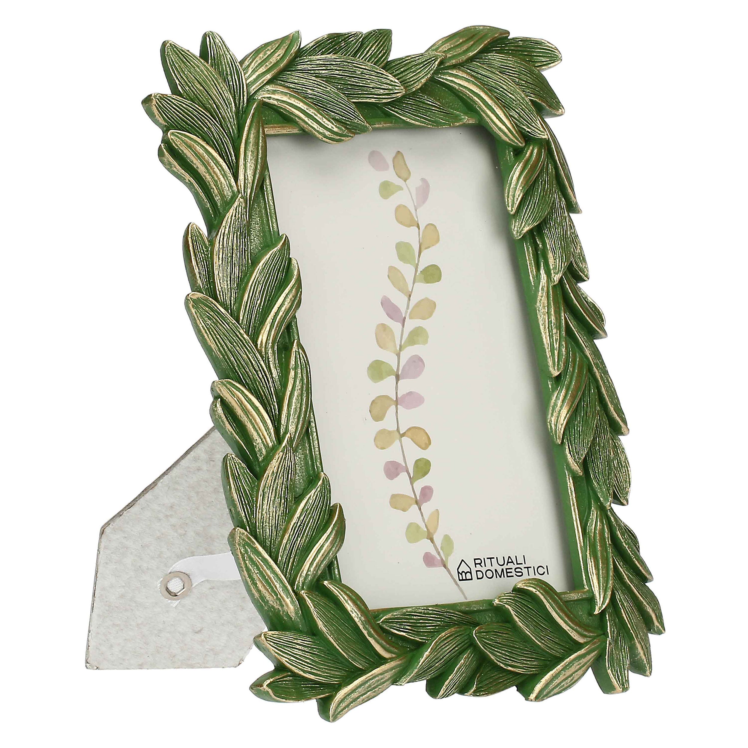 Portafoto Alloro, Tiguardo - Poly Resina/ Velluto /Mdf/Vetro/ Metallo (Ferro), 10 x 15 cm