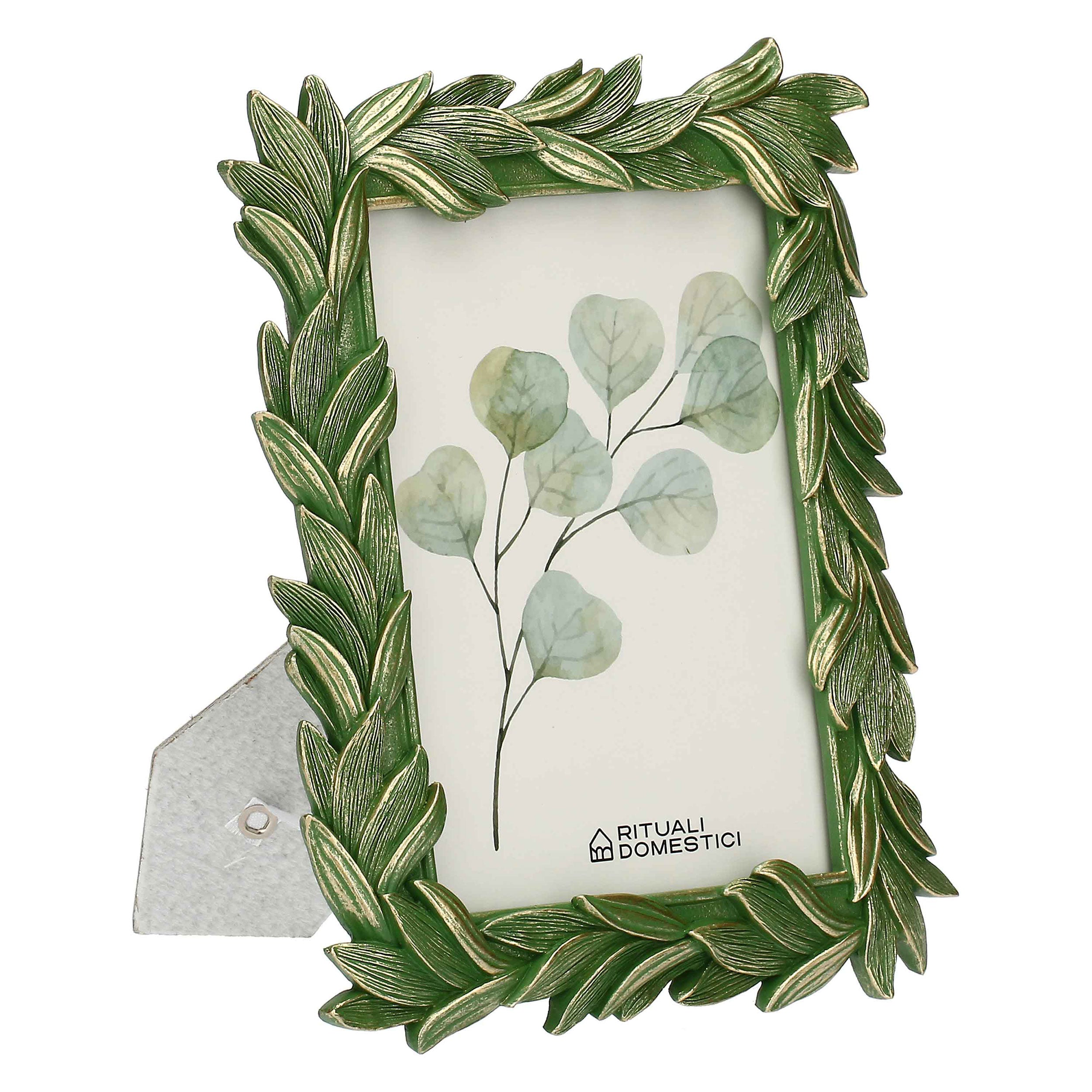 Portafoto Alloro, Tiguardo - Poly Resina/ Velluto /Mdf/Vetro/ Metallo (Ferro), 13 x 18 cm