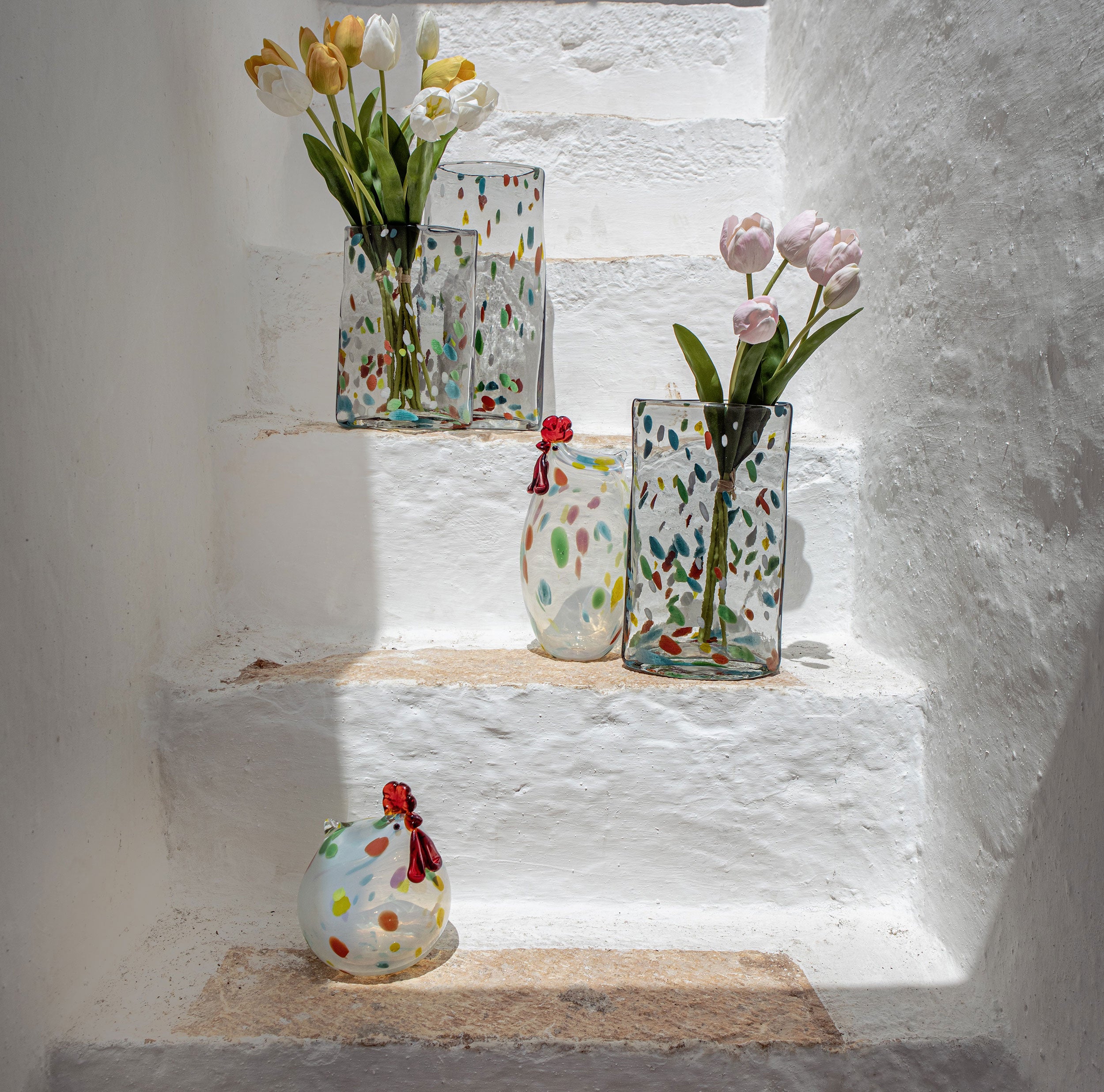 Gallina Alta, Rosamunda - Vetro Soffiato, 13,5x13,5x27,5 cm