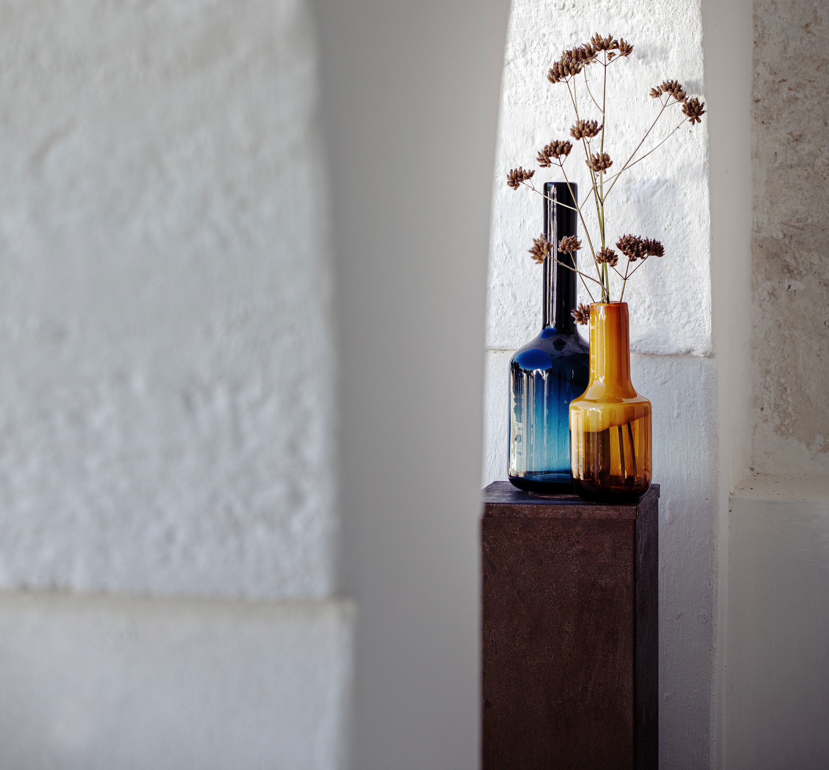 Vaso L, Mezzopieno - Vetro, 15x15x46 cm