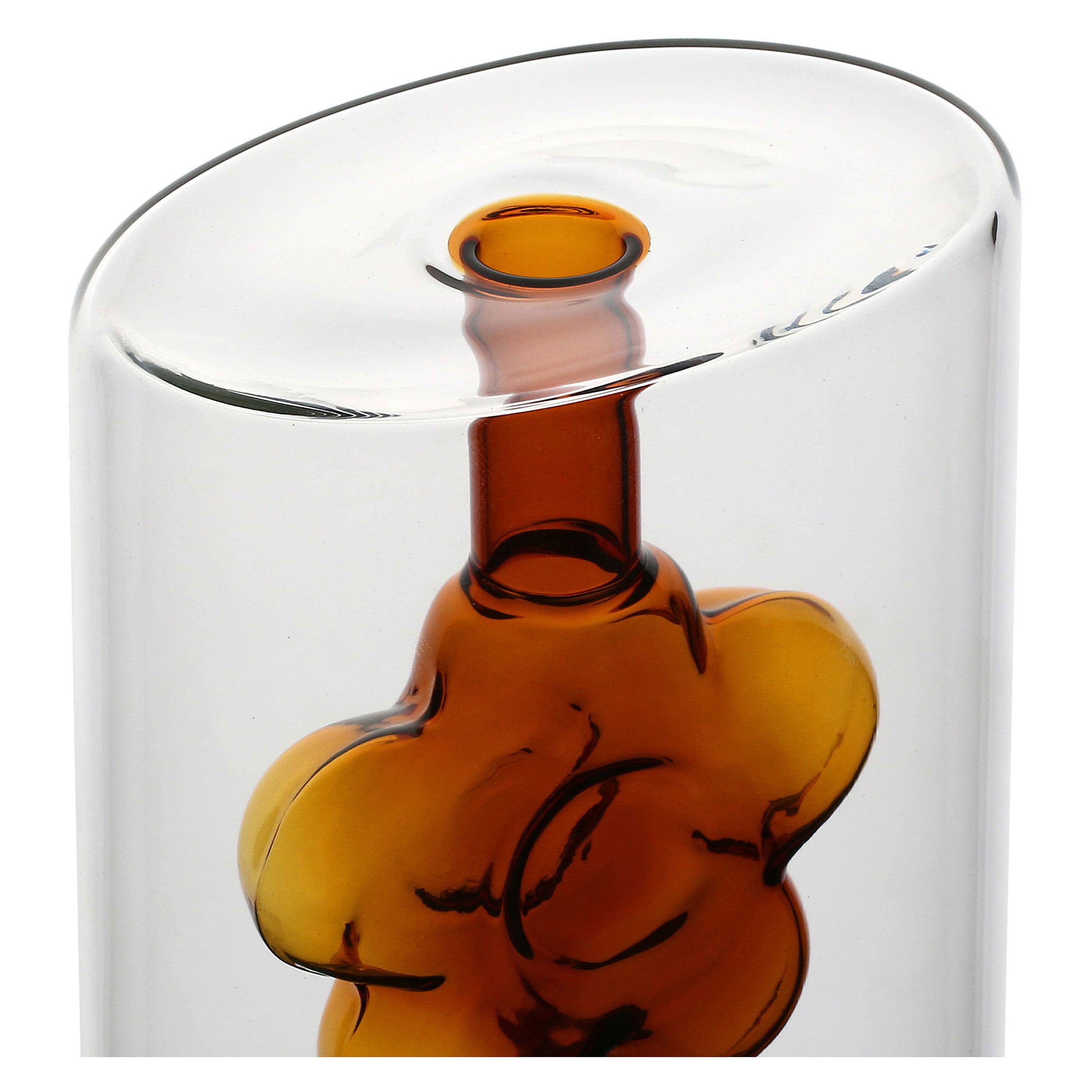 Vaso Monofiore Ovale S, Infiore - Vetro, 11x8x15,5 cm
