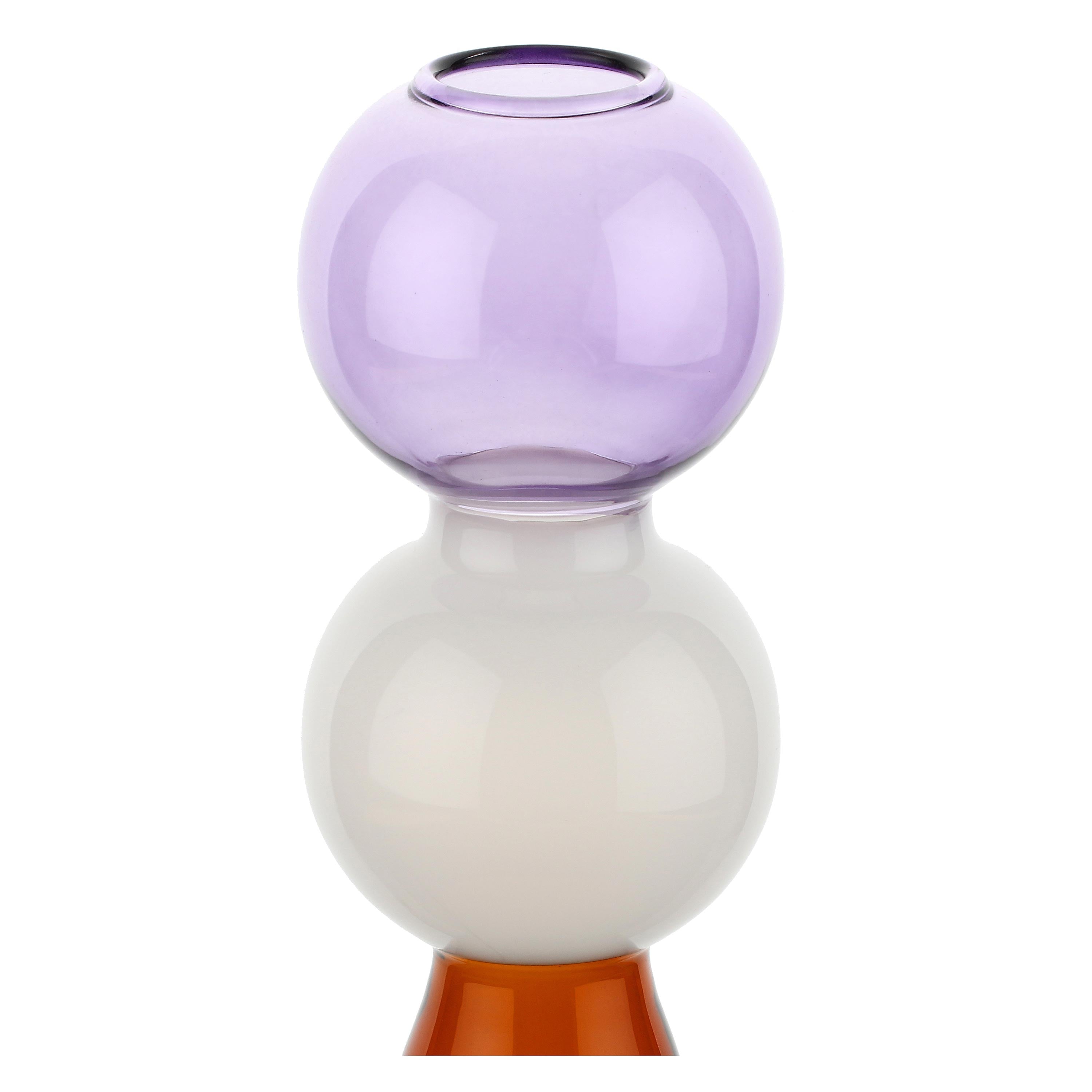 Vaso Monofiore Top Lilla, Alchimia - Vetro Borosilicato, 9,7x9,7x25,2 cm