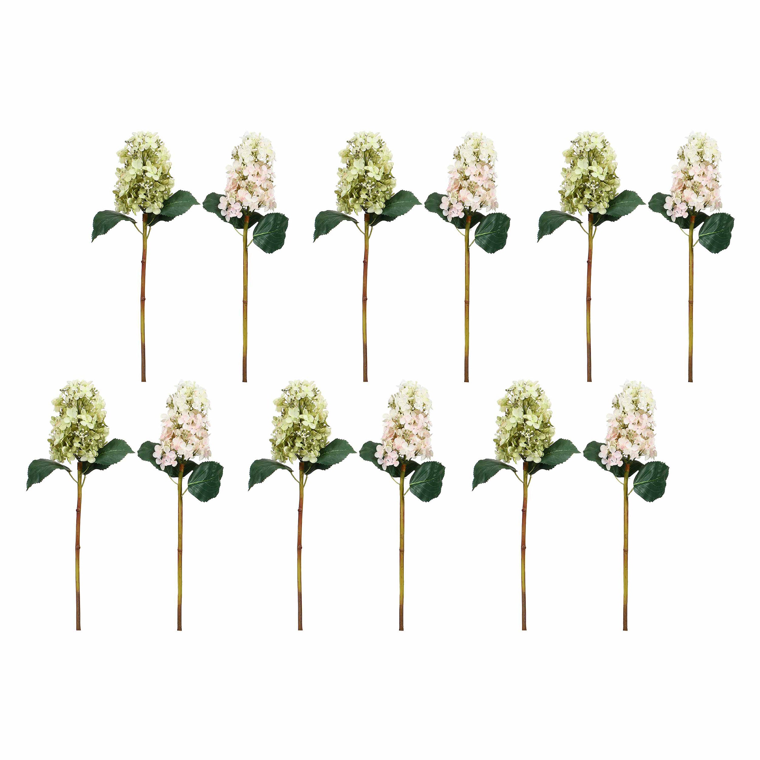Set da 12, Paniculata, Fiorile - Stoffa, Ferro, PVC, 50x8x8 cm