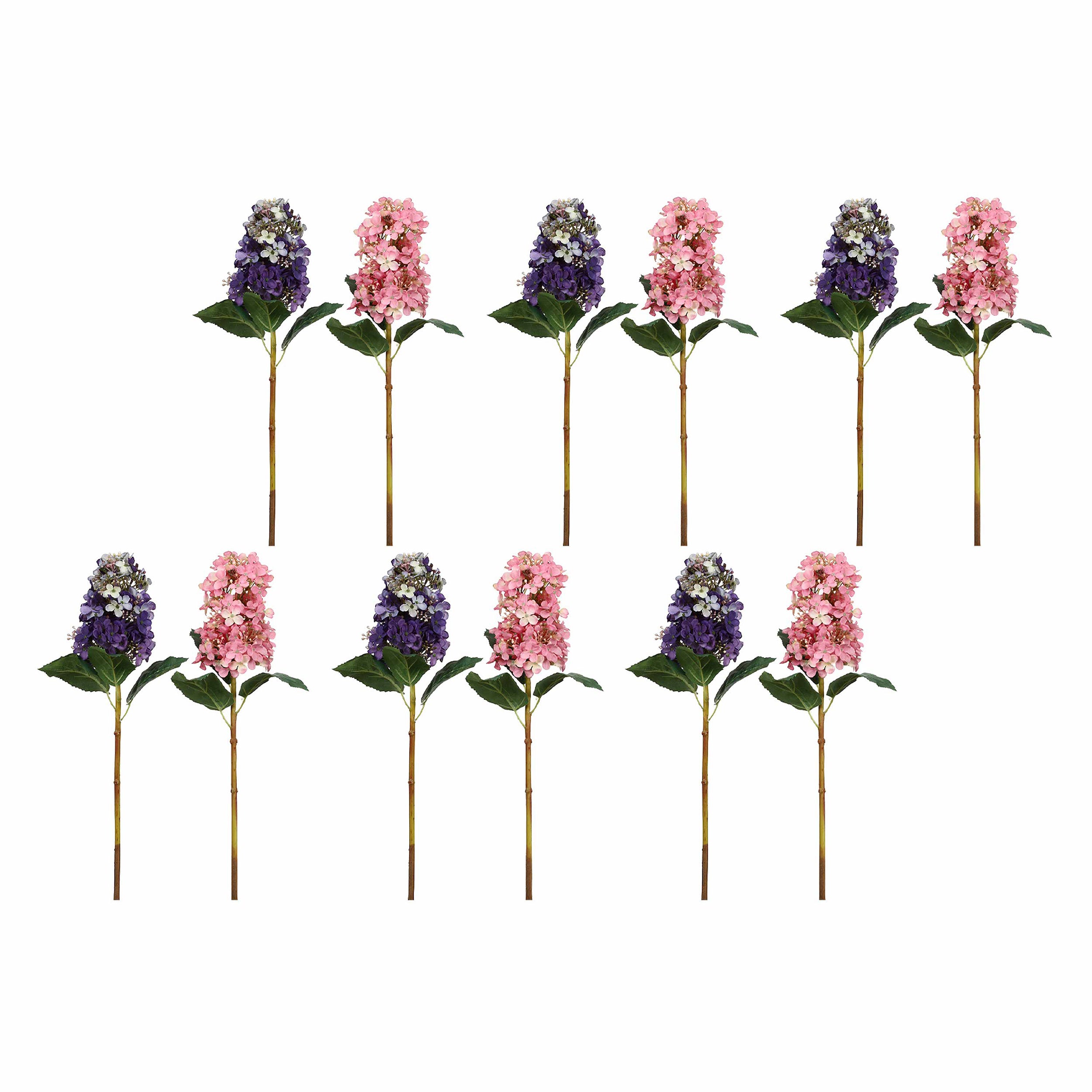 Set da 12, Paniculata, Fiorile - Stoffa, Ferro, PVC, 50x8x8 cm