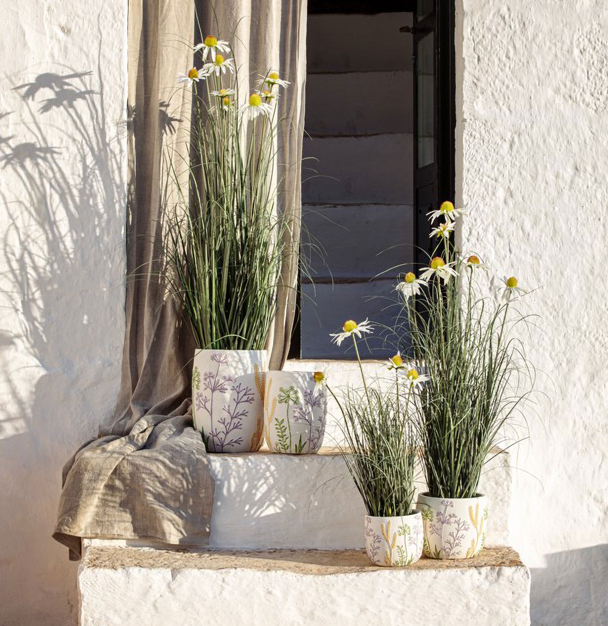 Set da 2, Rudbekia M, Piantala - Pvc, Pe,Filo,Foam,Cemento,Vaso In Plastica, Ø 13 cm