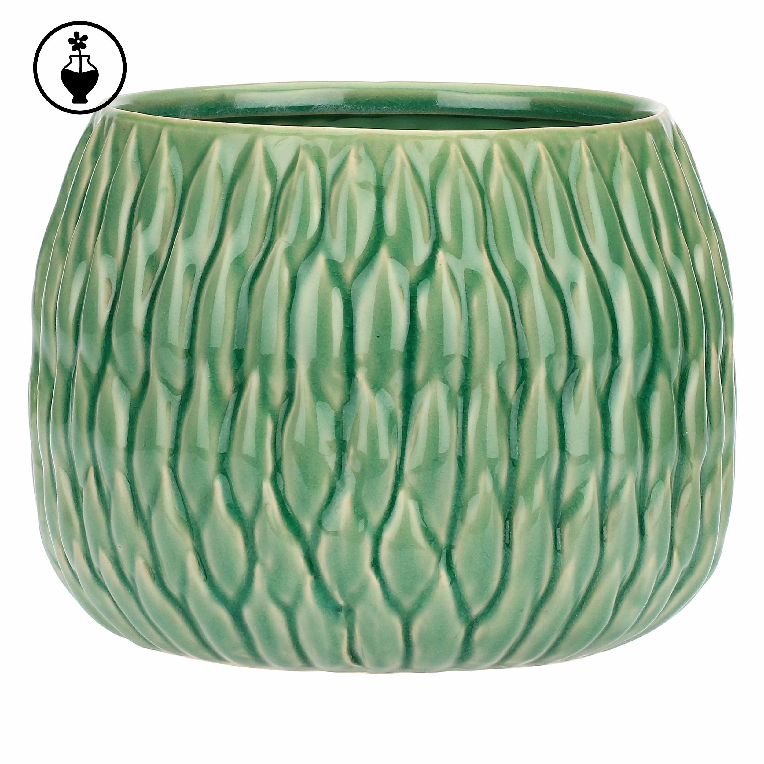 Cachepot L, Agavina - Gres, 23x23x17 cm