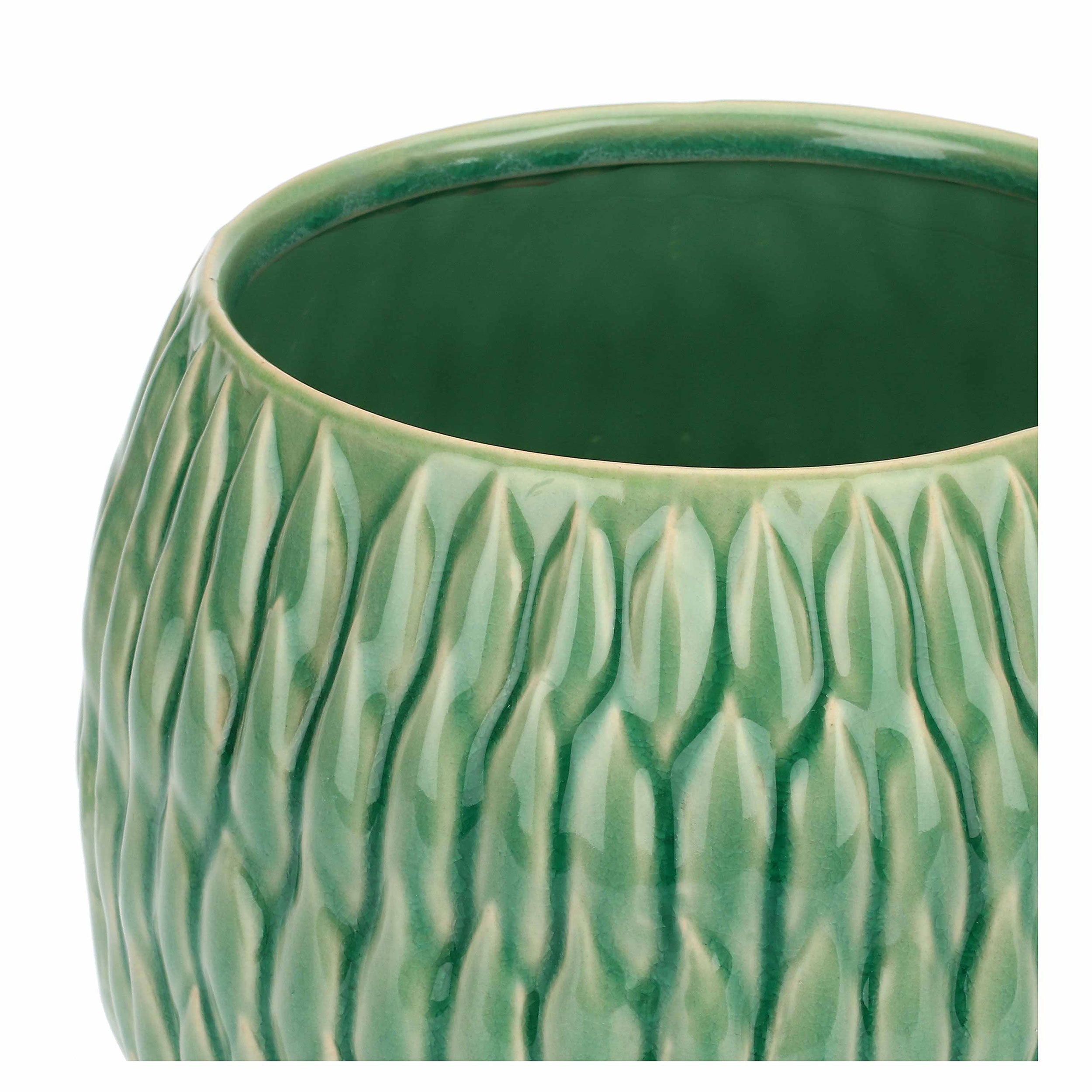 Cachepot L, Agavina - Gres, 23x23x17 cm