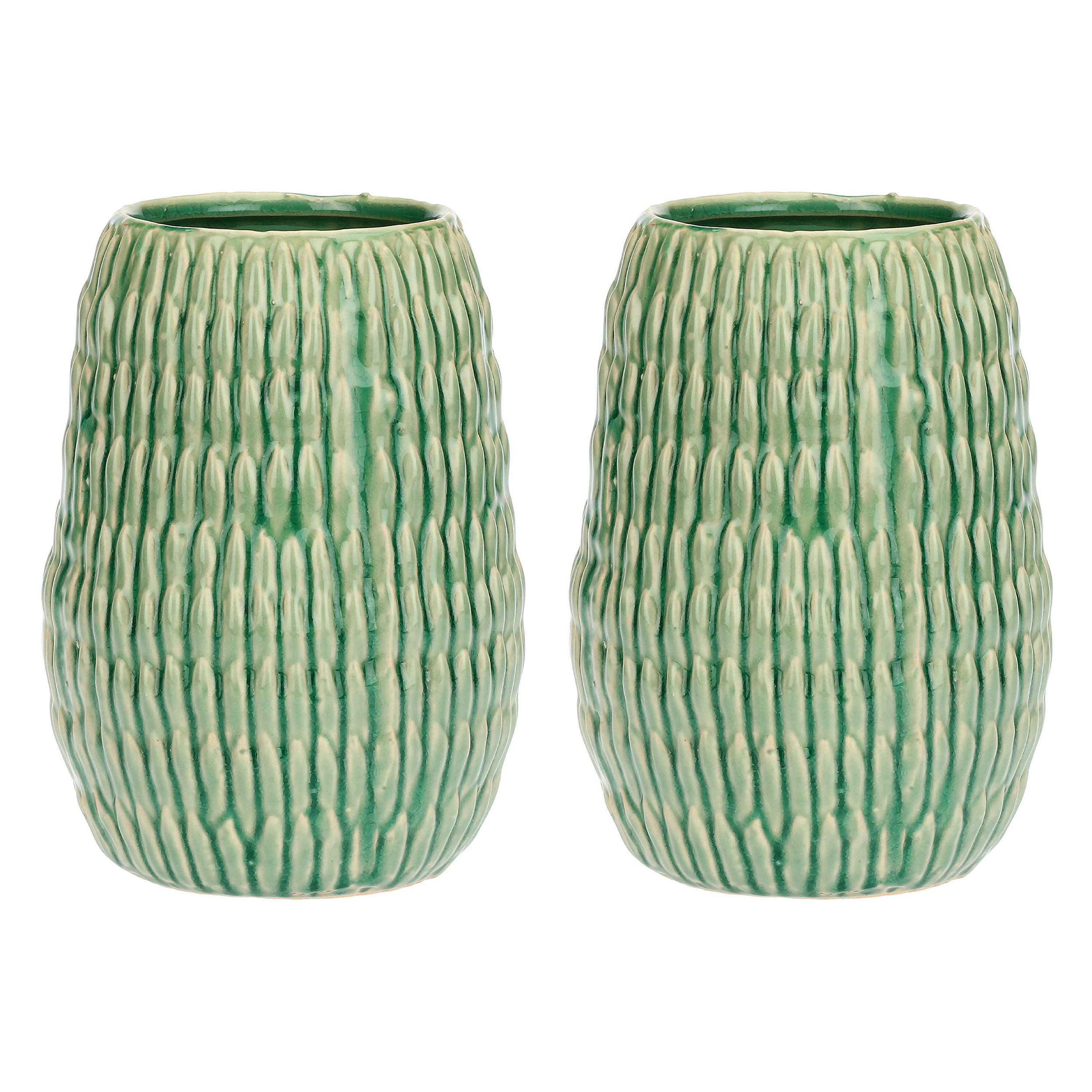 Set da 2, Vaso S, Agavina - Gres, 14x14x19 cm