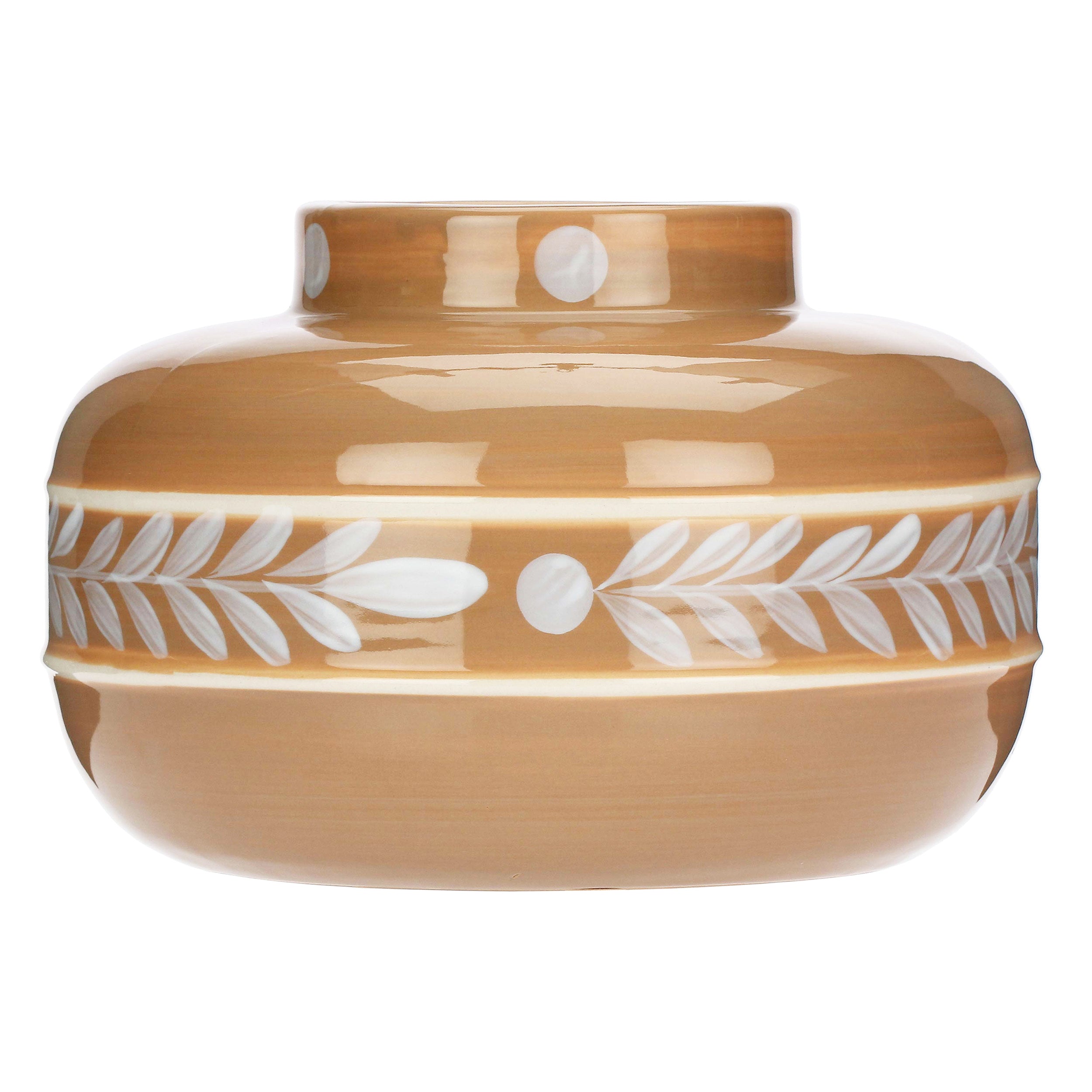 Vaso Basso, Laurus - Ceramica, d 21 h14 cm