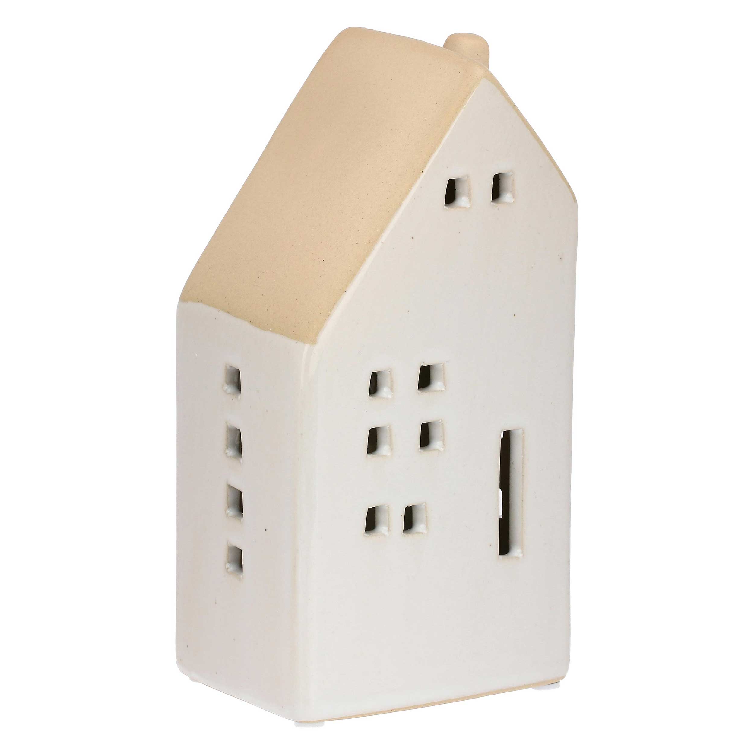 Casa Led Camino Bianco, Nelvillaggio - Gres, 8,7 x 6,5 x 16,7 cm