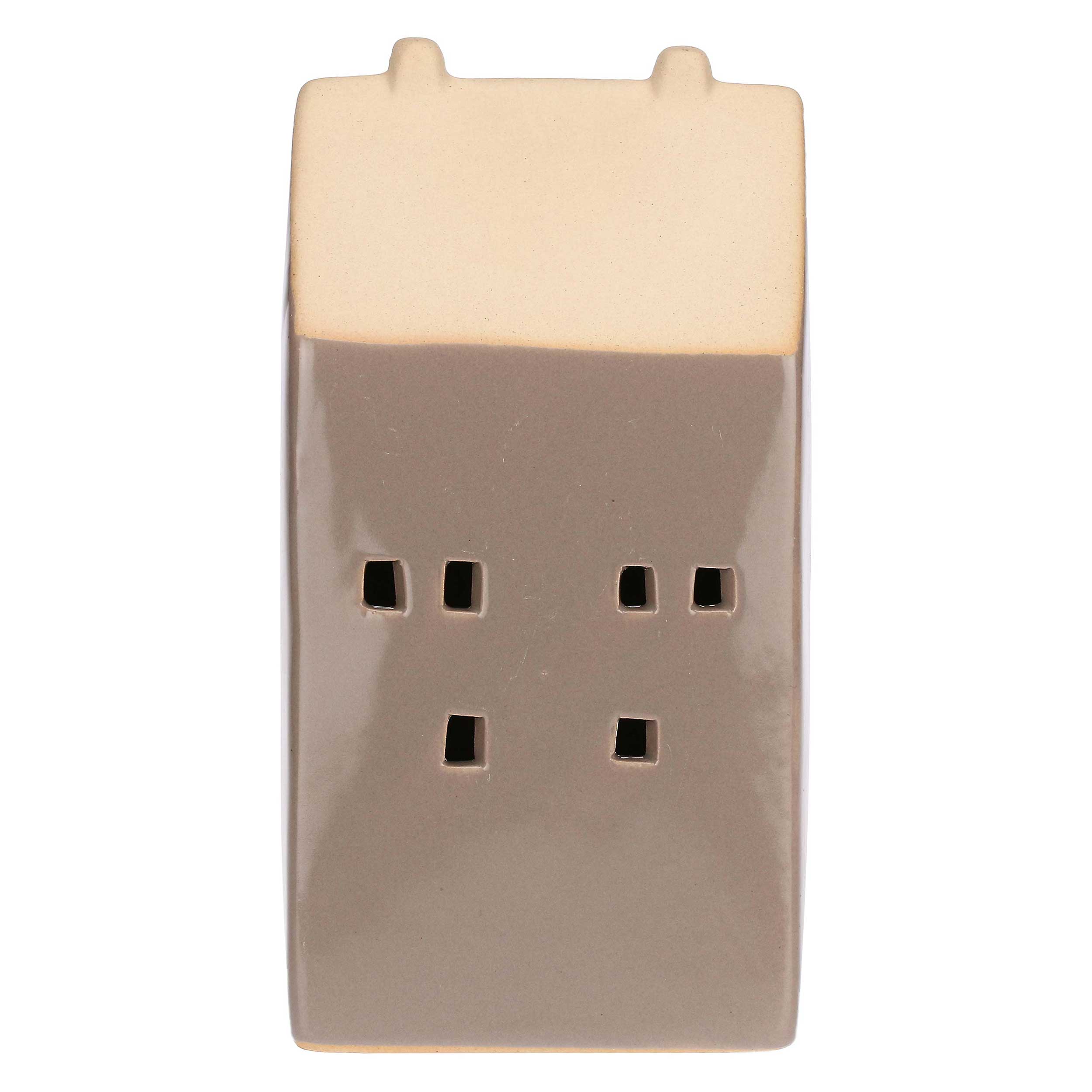 Casa Led Camini Grigio, Nelvillaggio - Gres, 9,4 x 7 x 17,4 cm