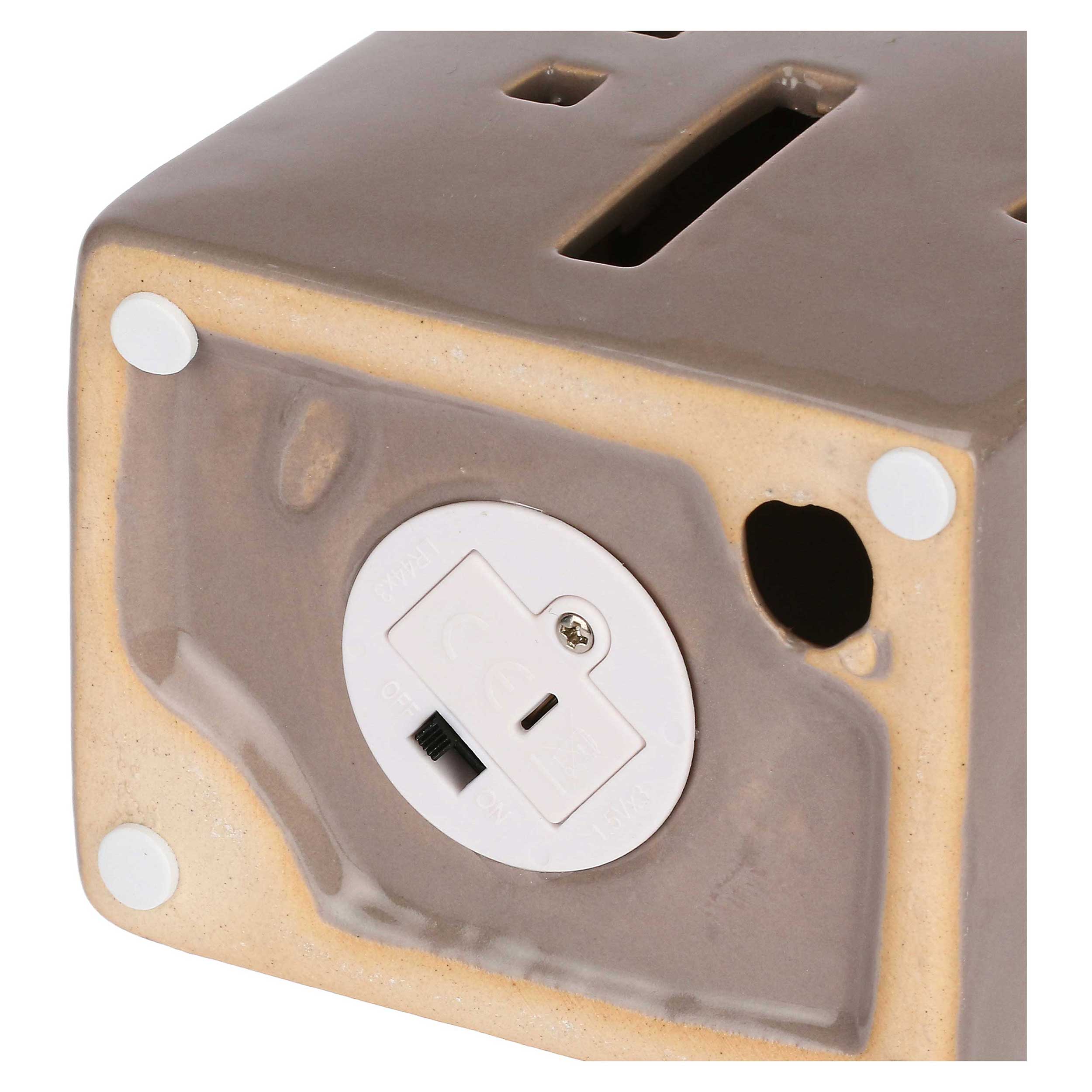 Casa Led Camini Grigio, Nelvillaggio - Gres, 9,4 x 7 x 17,4 cm