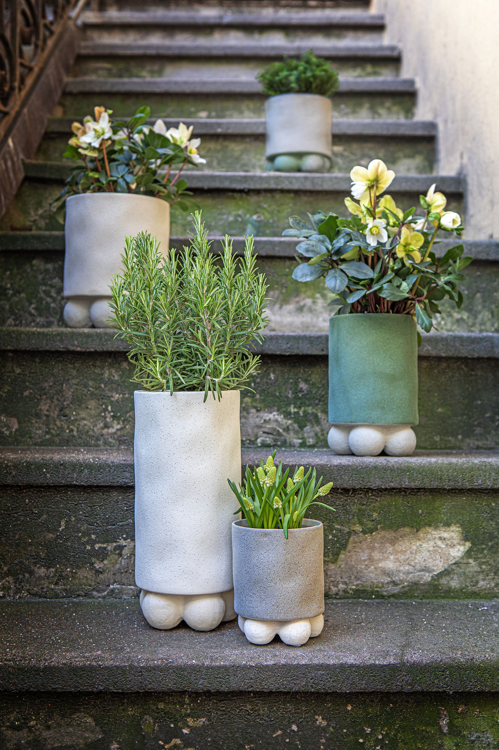 Vaso decorativo alto, Inequilibrio - Ceramica, 13 x 13 x 28,4 cm