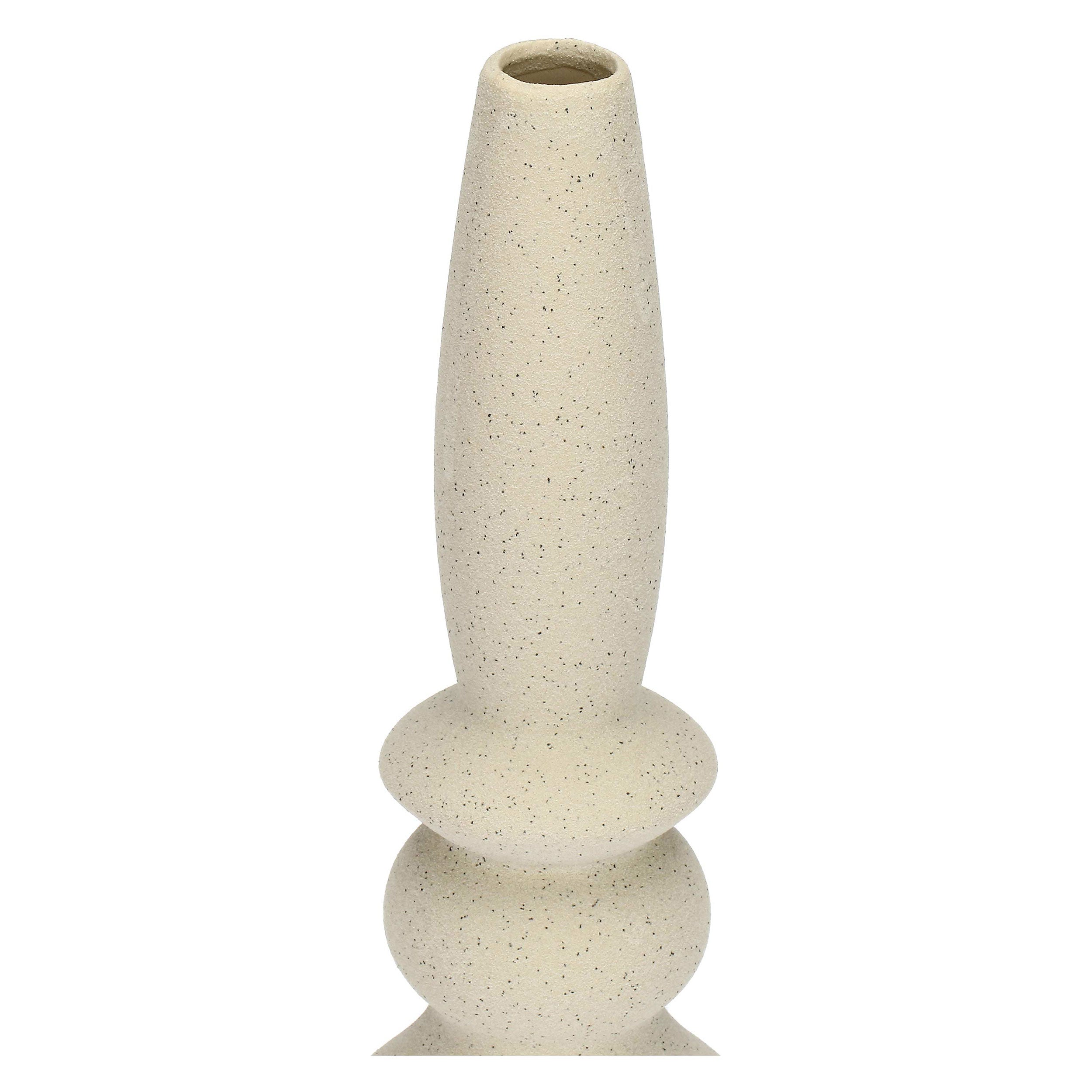 Vaso decorativo monofiore, Multicurve - Resina cementizia, 11 x 11 x 30,8 cm