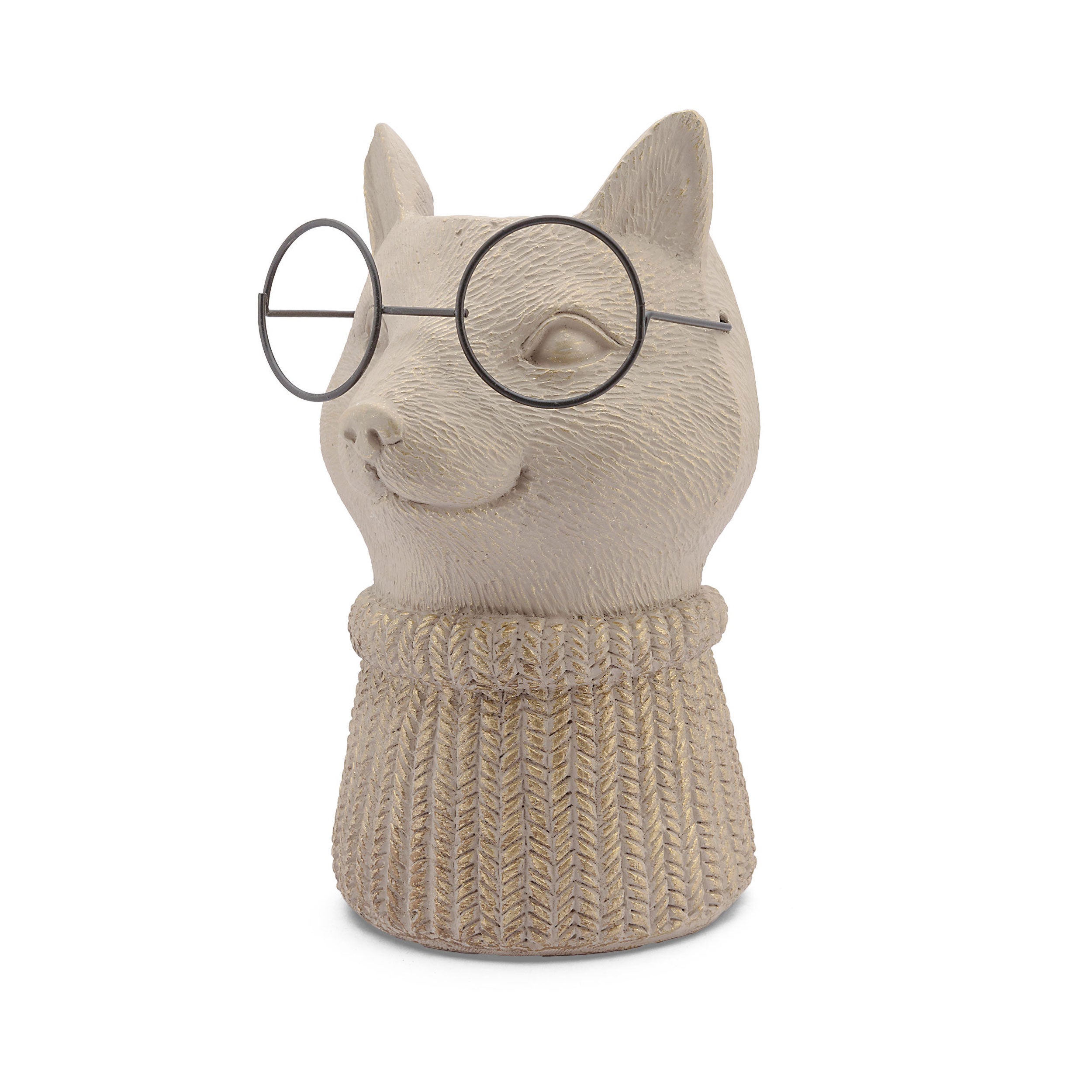 Vaso Volpe, Icuginidelbosco - Resina cementizia, 13,5 x 13 x 21 cm