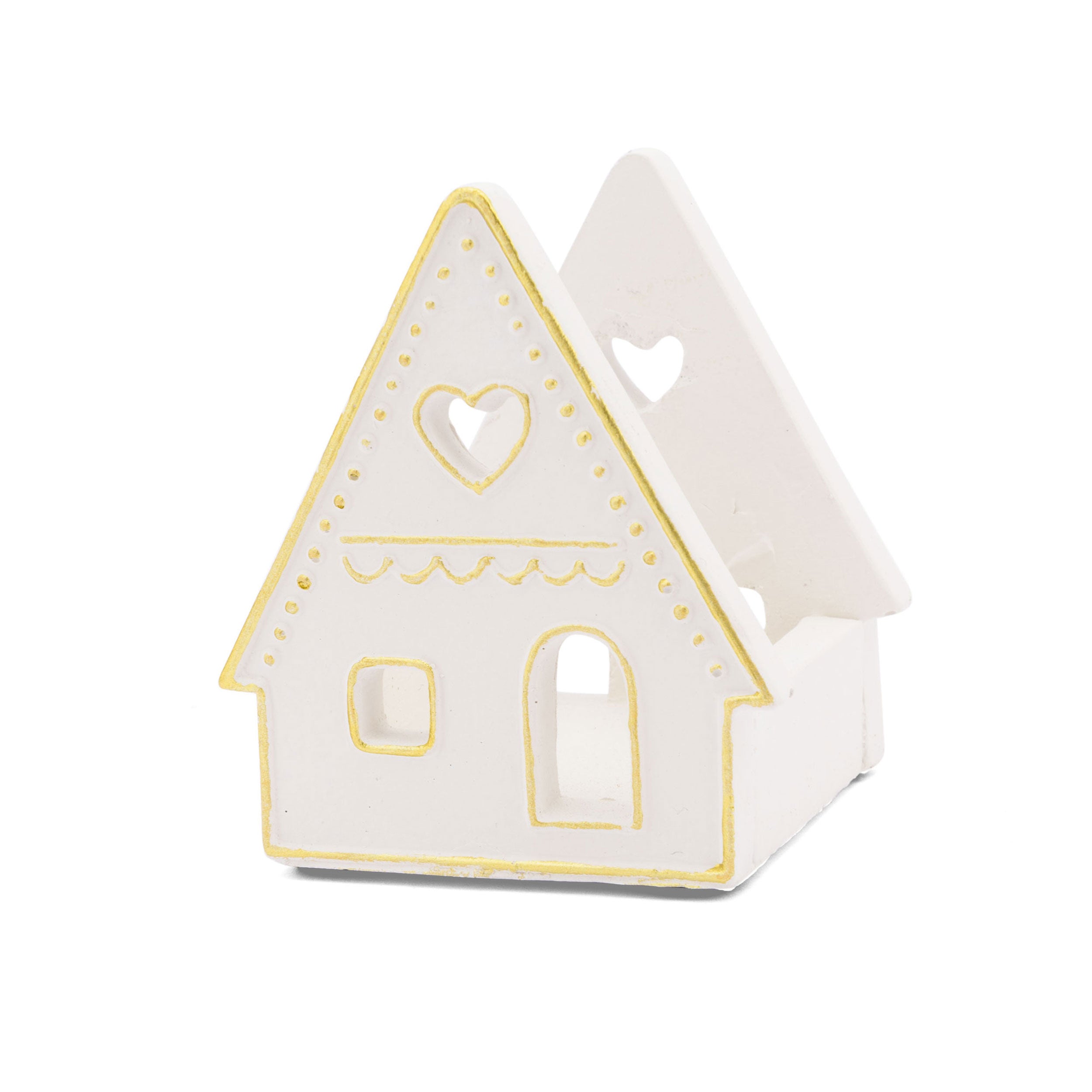 Set da 6, Porta T Light Casa S, Lalineadoro - Resina cementizia, 7,5 x 7 x 8,5 cm