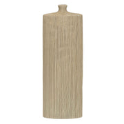 Low Single Flower Deco Vase, Hemp - Stoneware, 12.5 x 7 x 35 cm