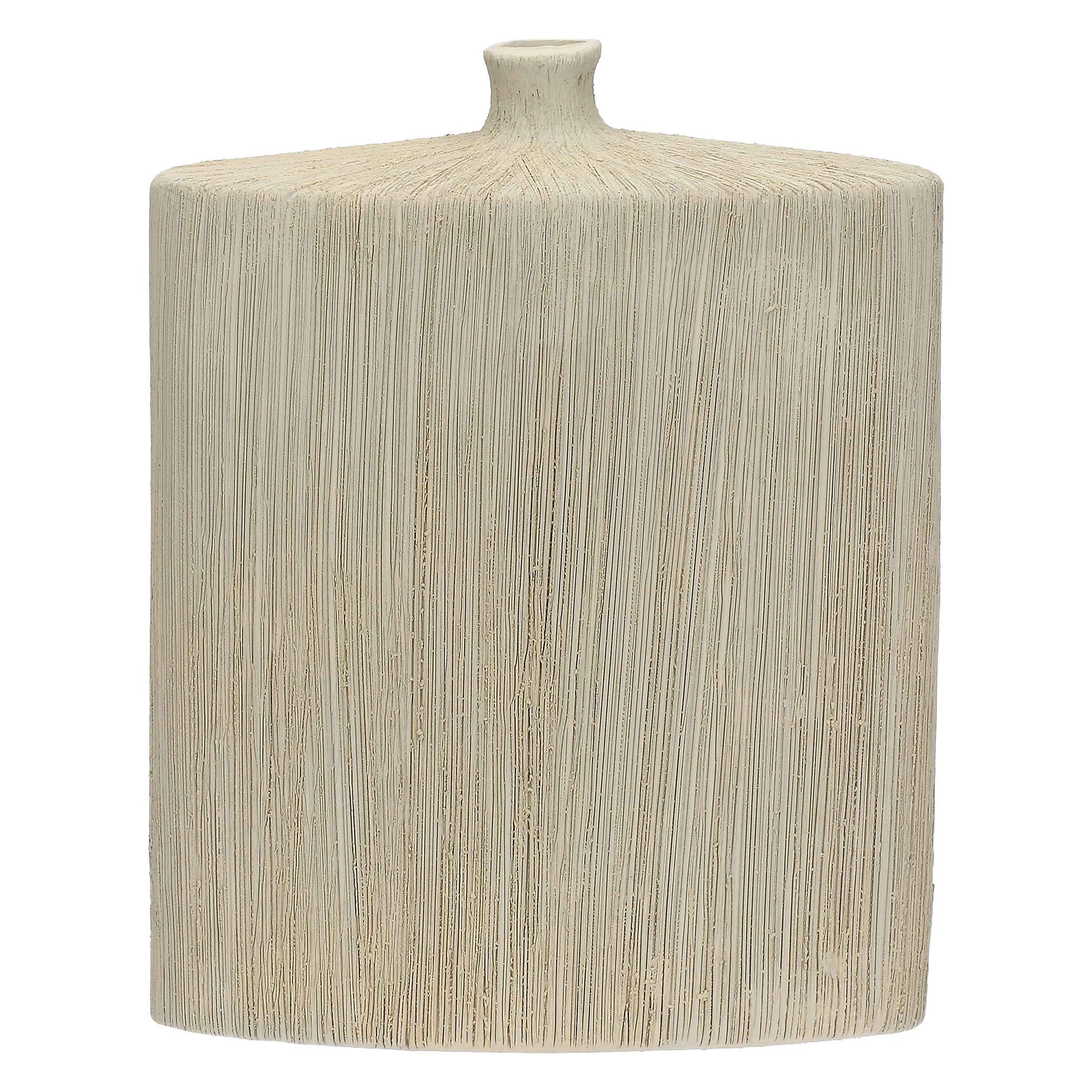 Vaso decorativo Monofiore Largo, Canapa - Gres, 20,5 x 7,5 x 25,5 cm