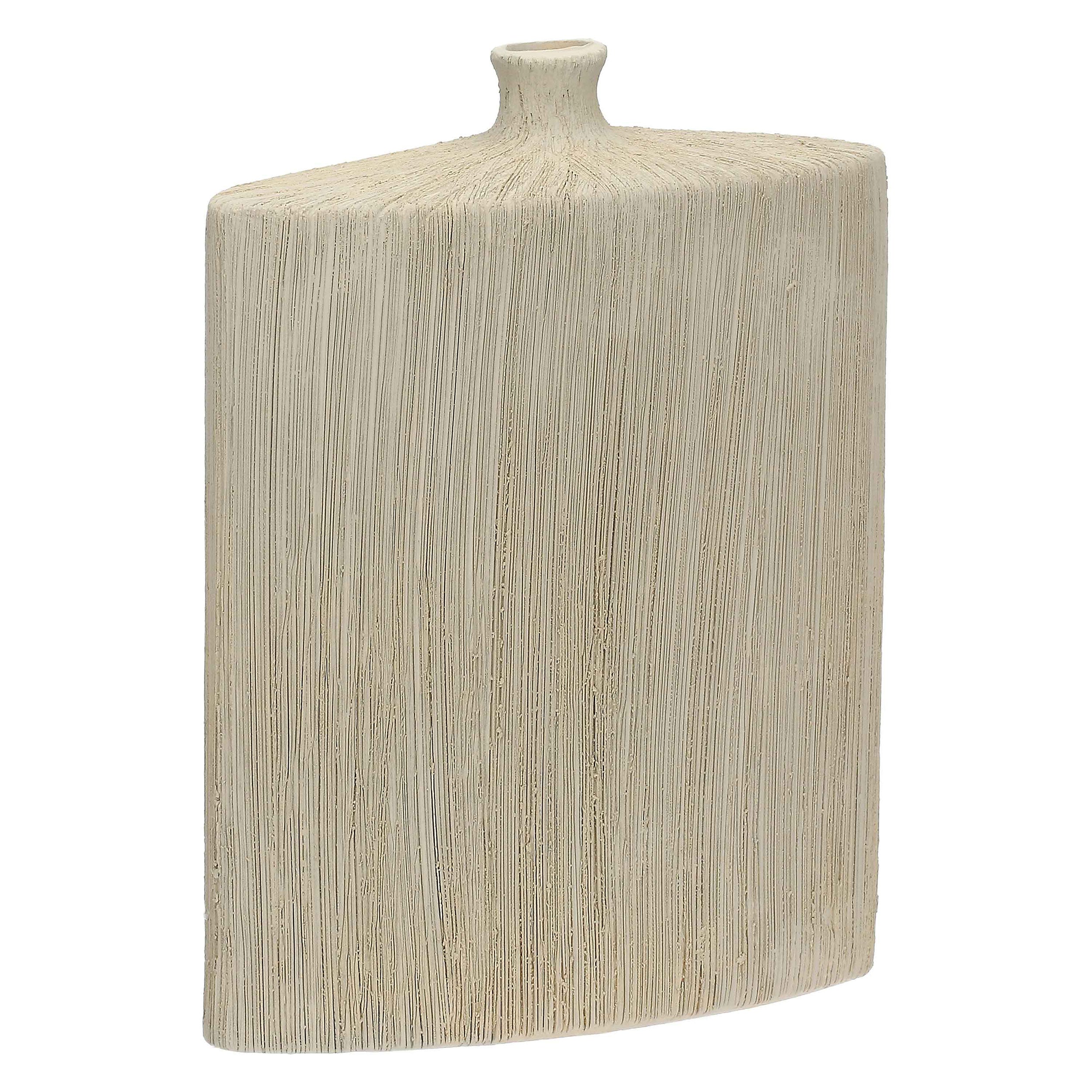 Vaso decorativo Monofiore Largo, Canapa - Gres, 20,5 x 7,5 x 25,5 cm