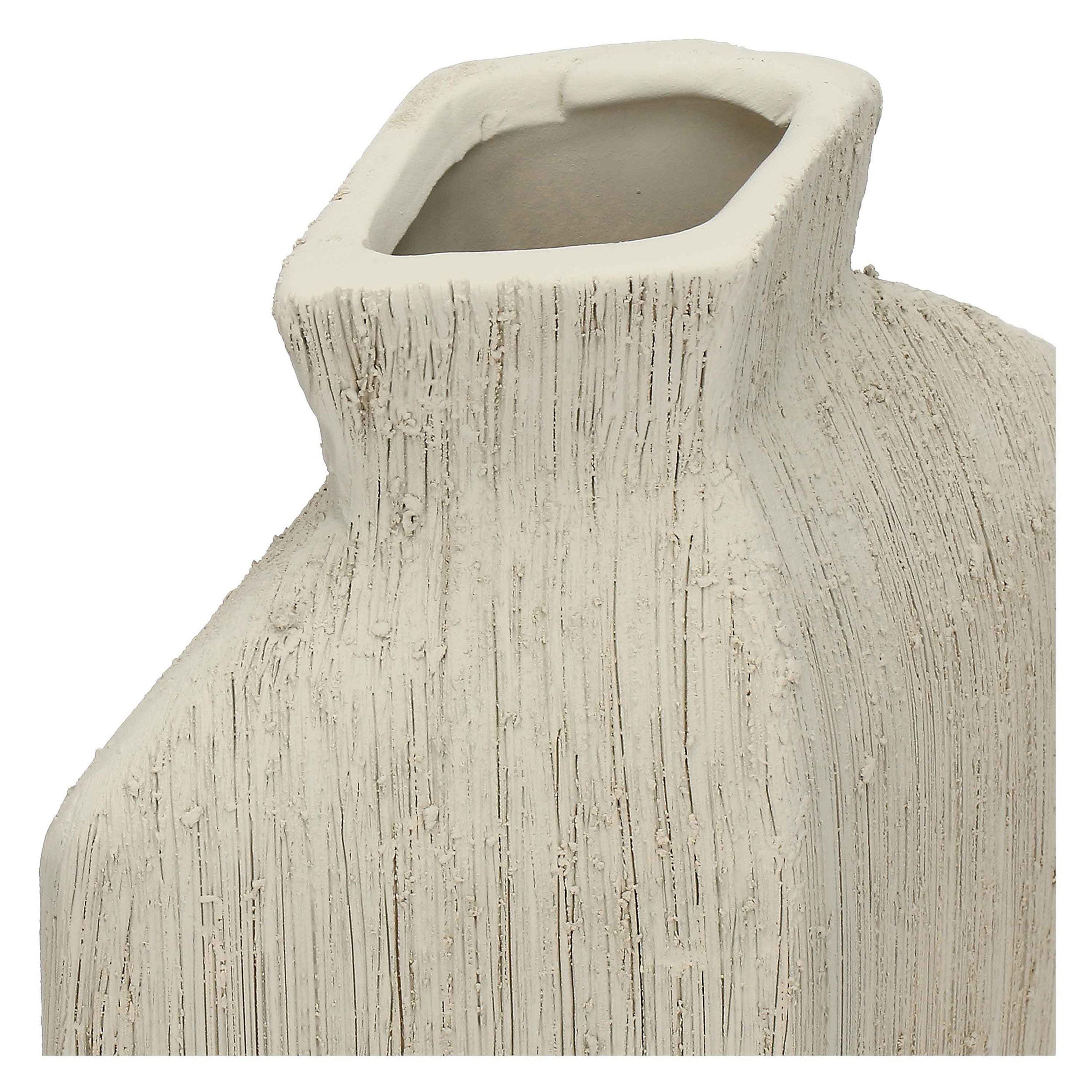 Vaso decorativo Obliquo, Canapa - Gres, 15,5 x 9,5 x 31 cm