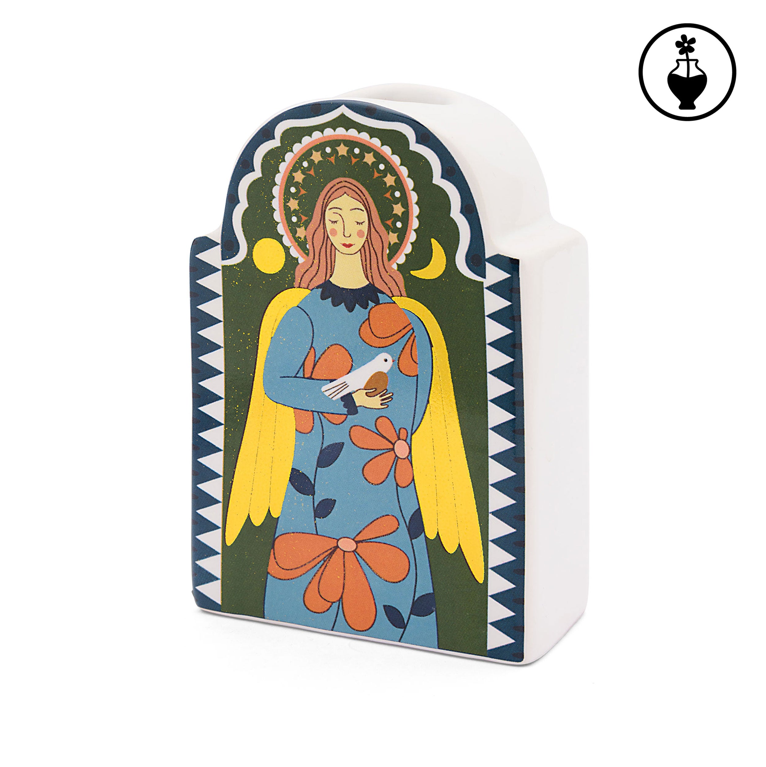 Vaso Verde Angelo S, Sonoiconico - Ceramica, 8,3x4,2x12,5 cm