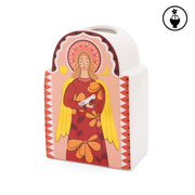 Set da 2, Vaso Rosa Angelo M, Sonoiconico - Ceramica, 11,7 x 7,5 x 16,8 cm