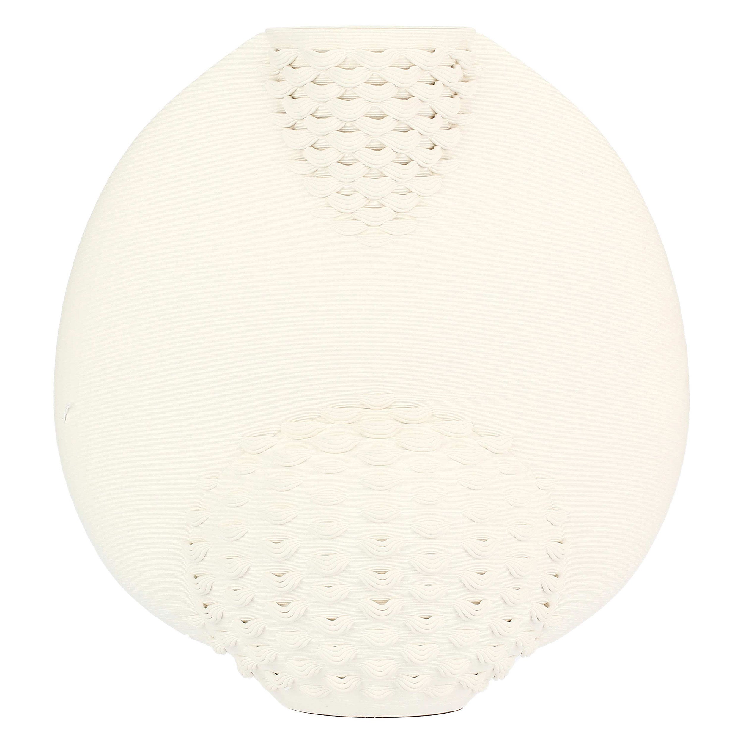 Vaso Deco Sfera Bianca, Amaglia - Porcellana, 21 x 12 x 36 cm