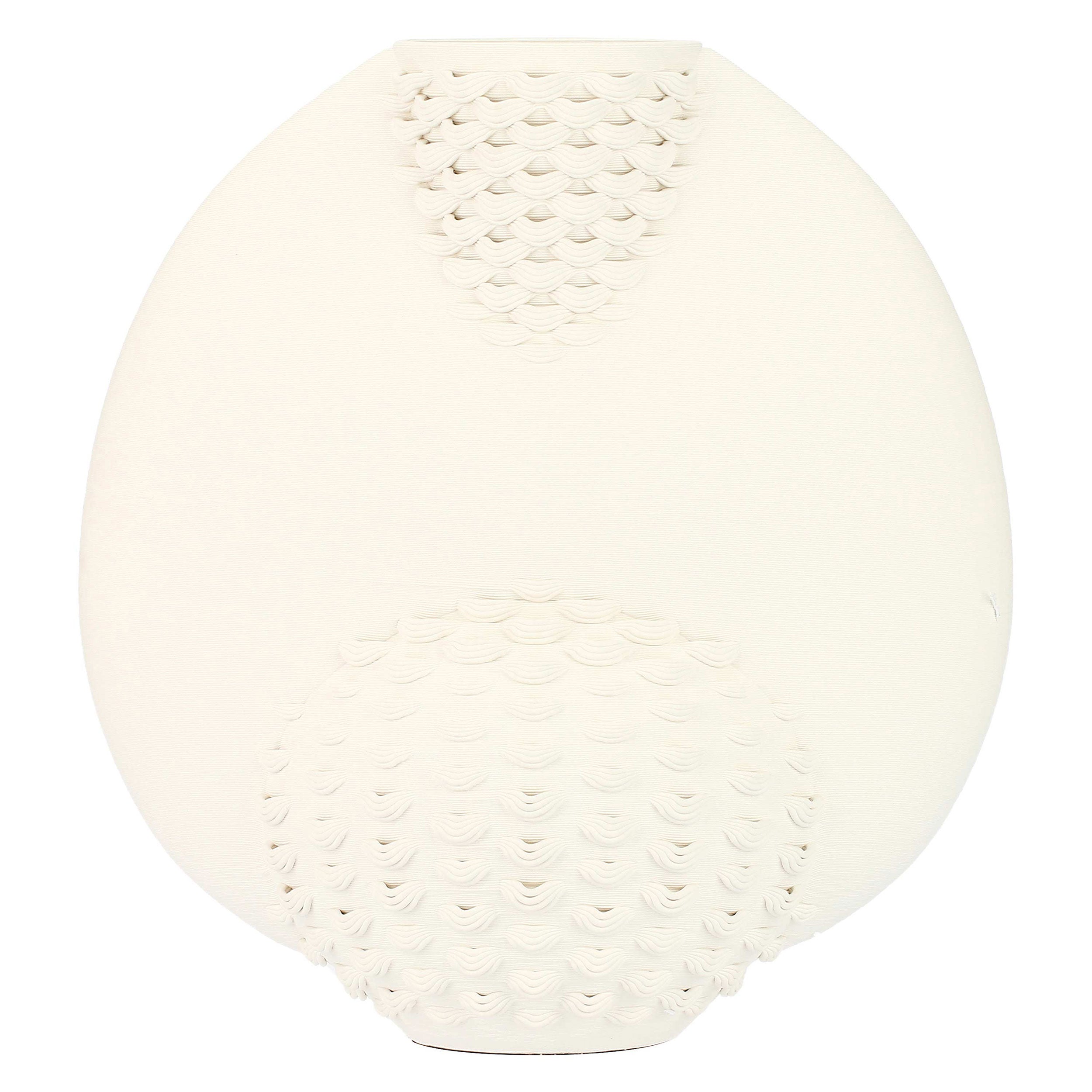 Vaso Deco Sfera Bianca, Amaglia - Porcellana, 21 x 12 x 36 cm