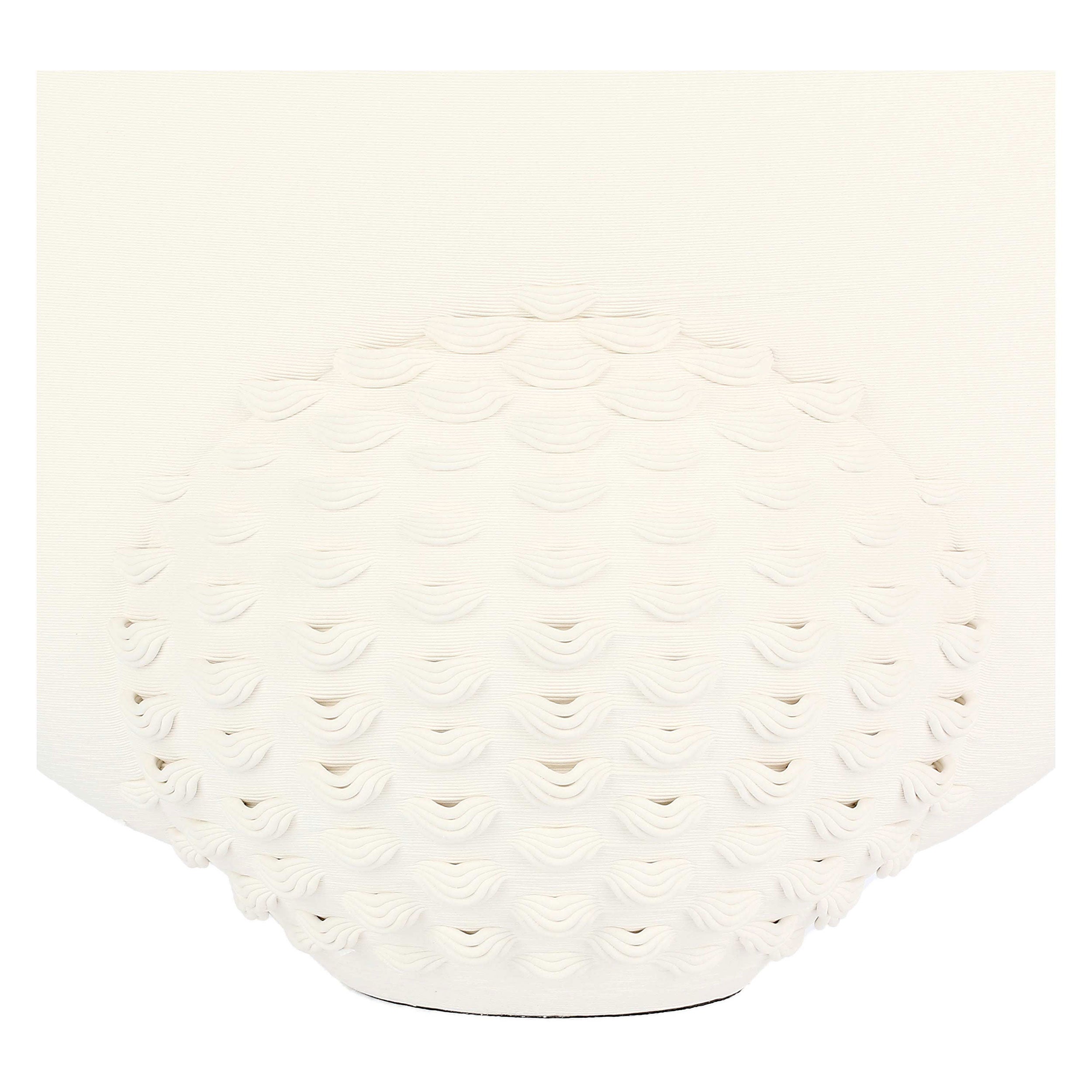 Vaso Deco Sfera Bianca, Amaglia - Porcellana, 21 x 12 x 36 cm