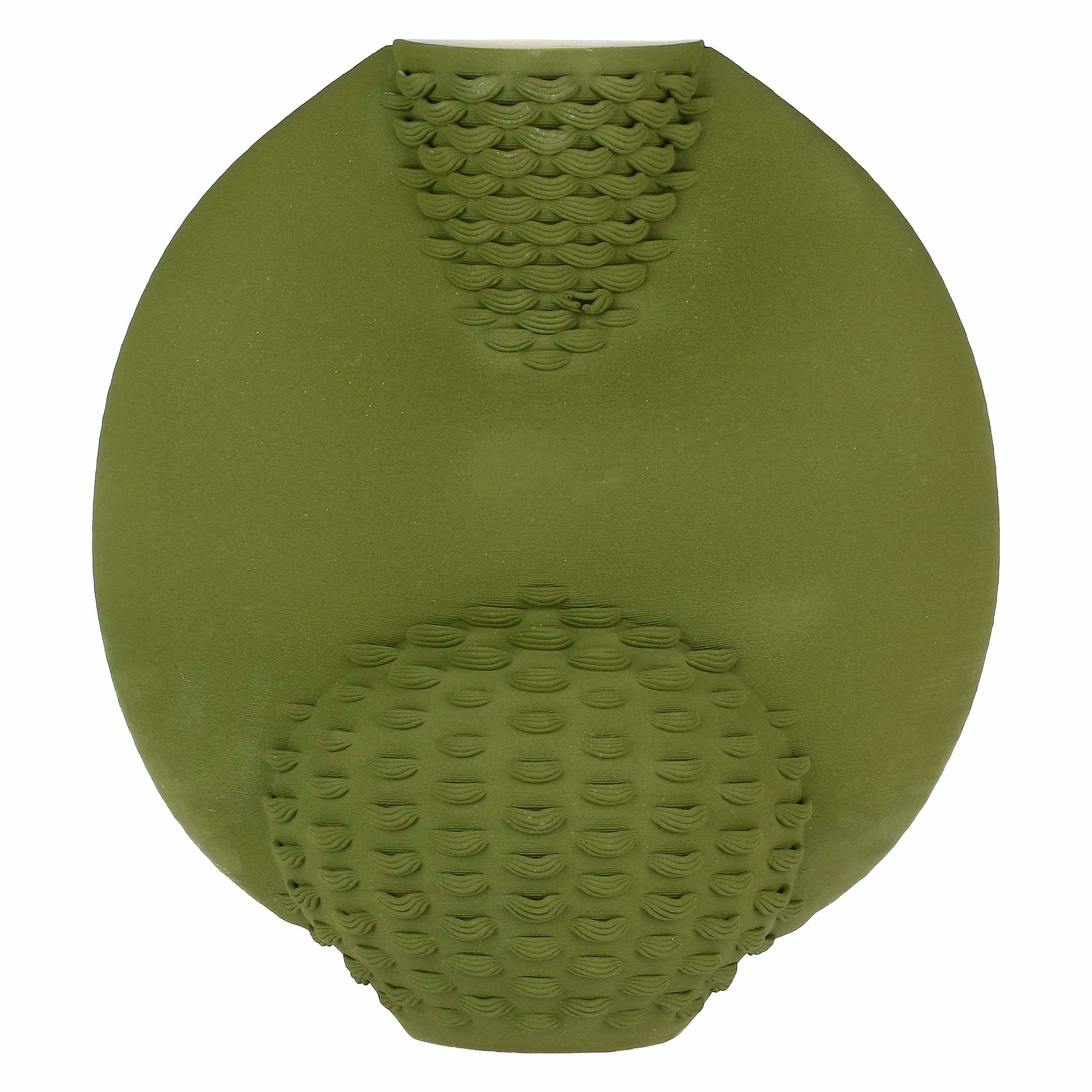 Vaso Deco Sfera Verde, Amaglia - Porcellana, 21 x 12 x 36 cm