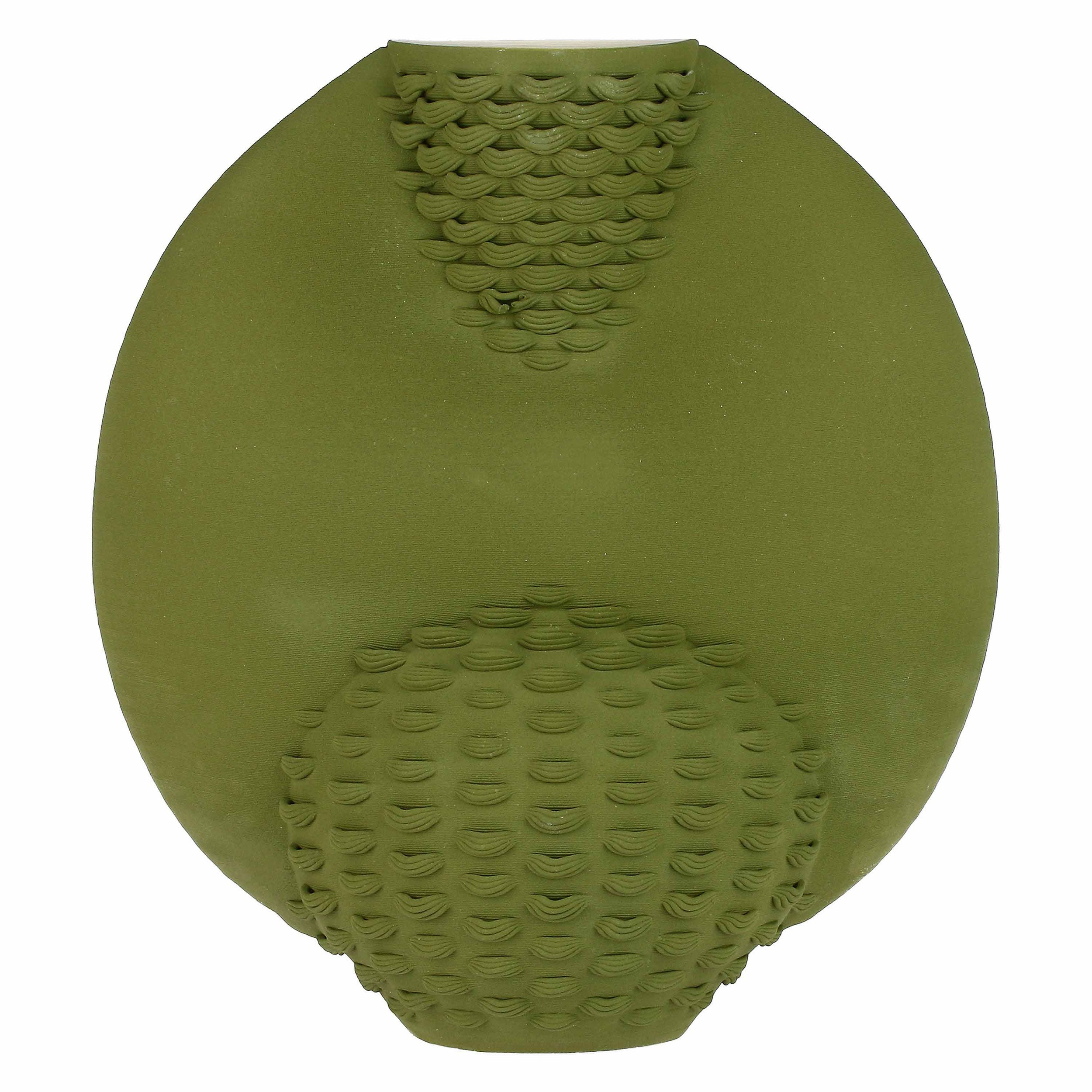 Vaso Deco Sfera Verde, Amaglia - Porcellana, 21 x 12 x 36 cm