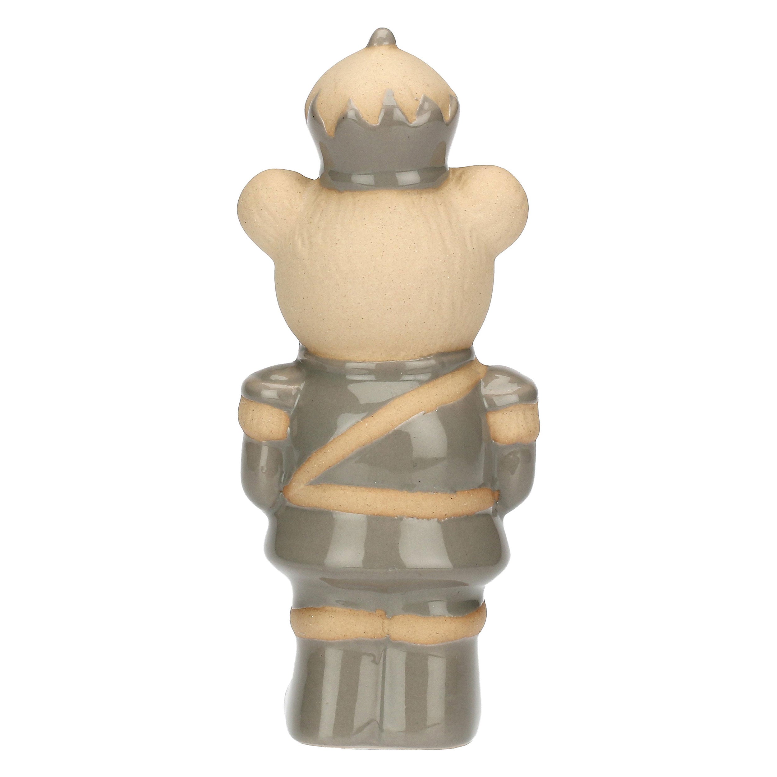 Set da 2, Orso Grigio, Laparata - Ceramica, 6,4 x 6,3 x 15 cm