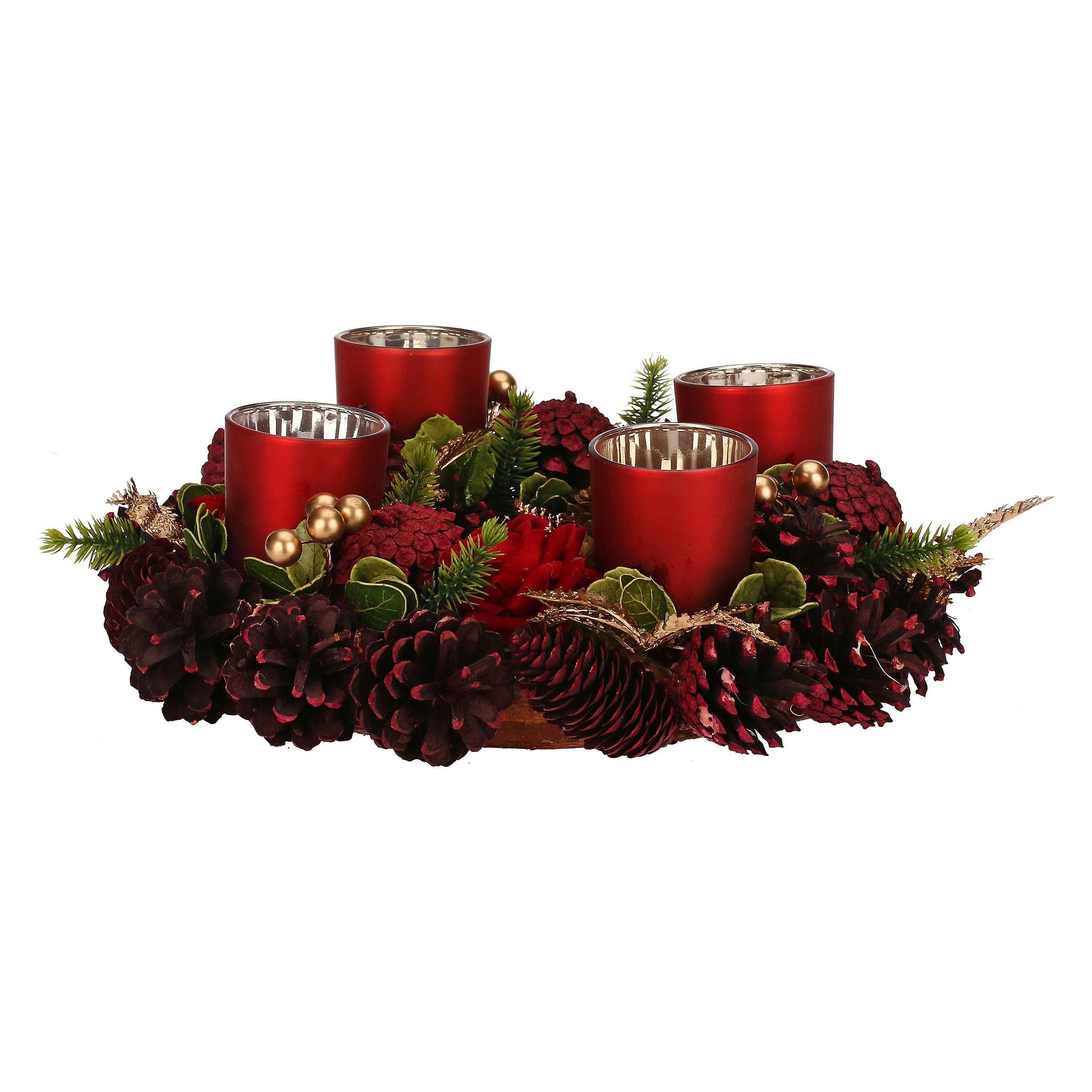 Set da 2, Porta T Light, Quasirosso - Legno E Materiali Naturali, 8,7x8,5x3,7 cm/incl,LR44