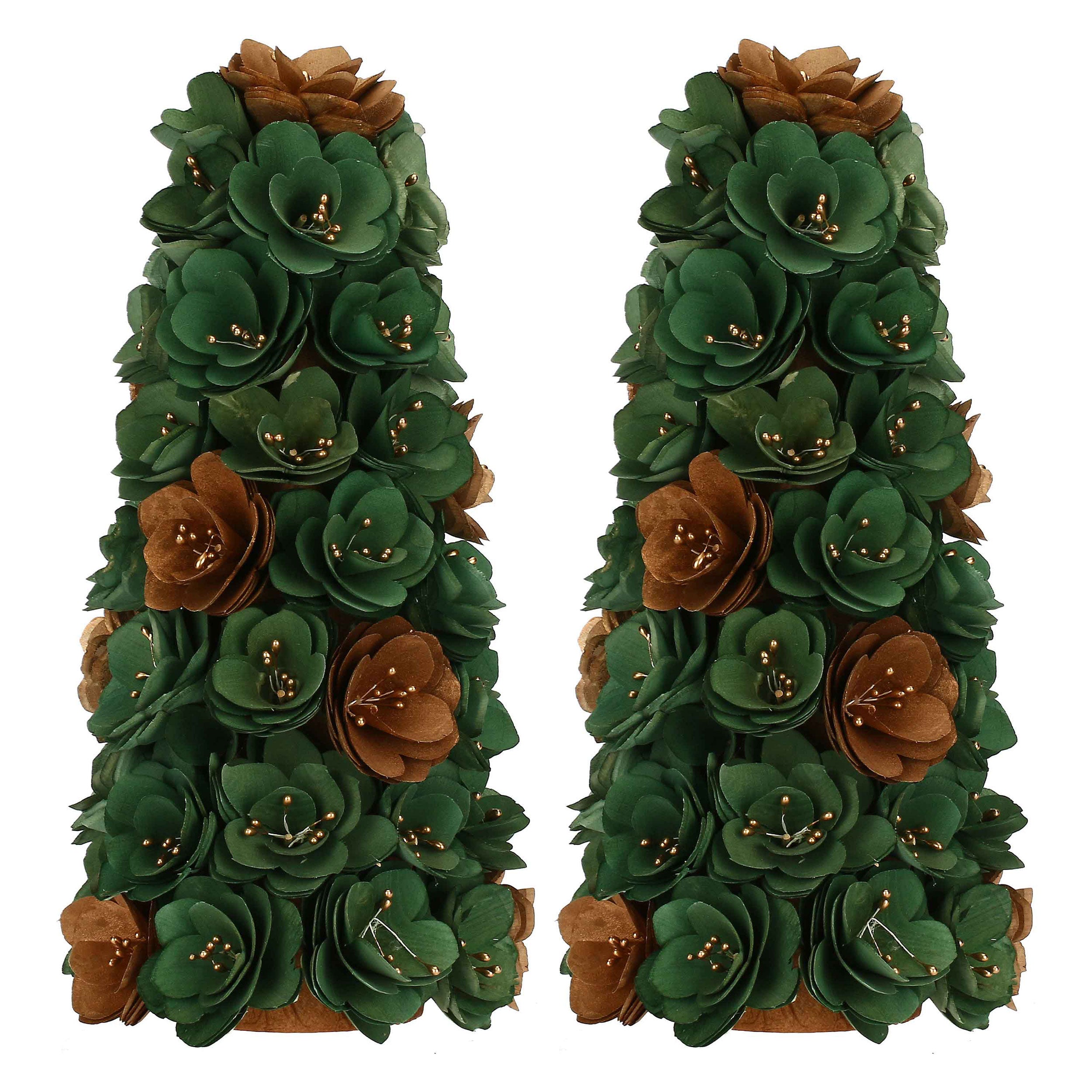 Set da 2, Cono, Loronelverde - Legno E Materiali Naturali, H 40 cm