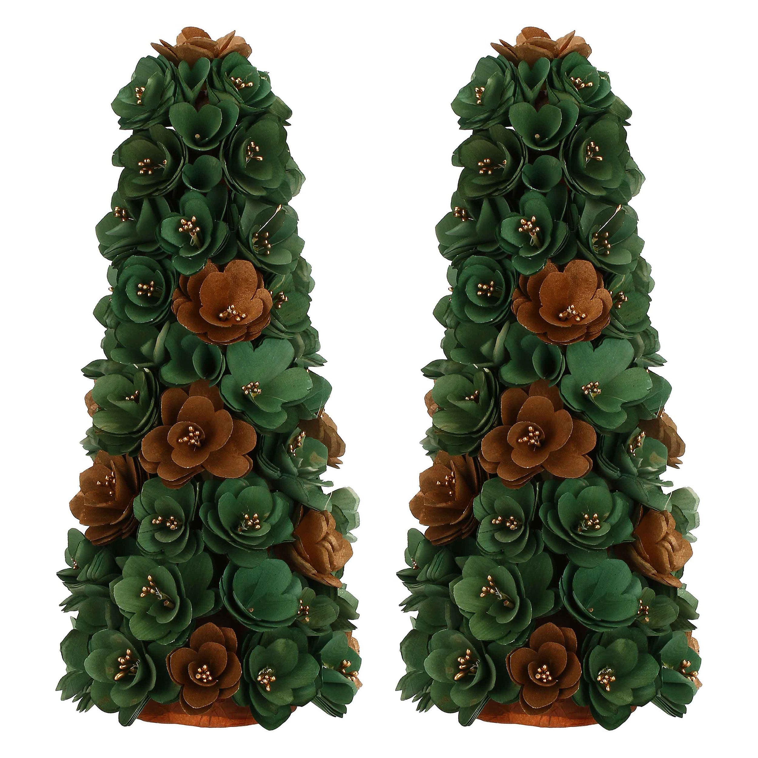 Set da 2, Cono, Loronelverde - Legno E Materiali Naturali, H 50 cm