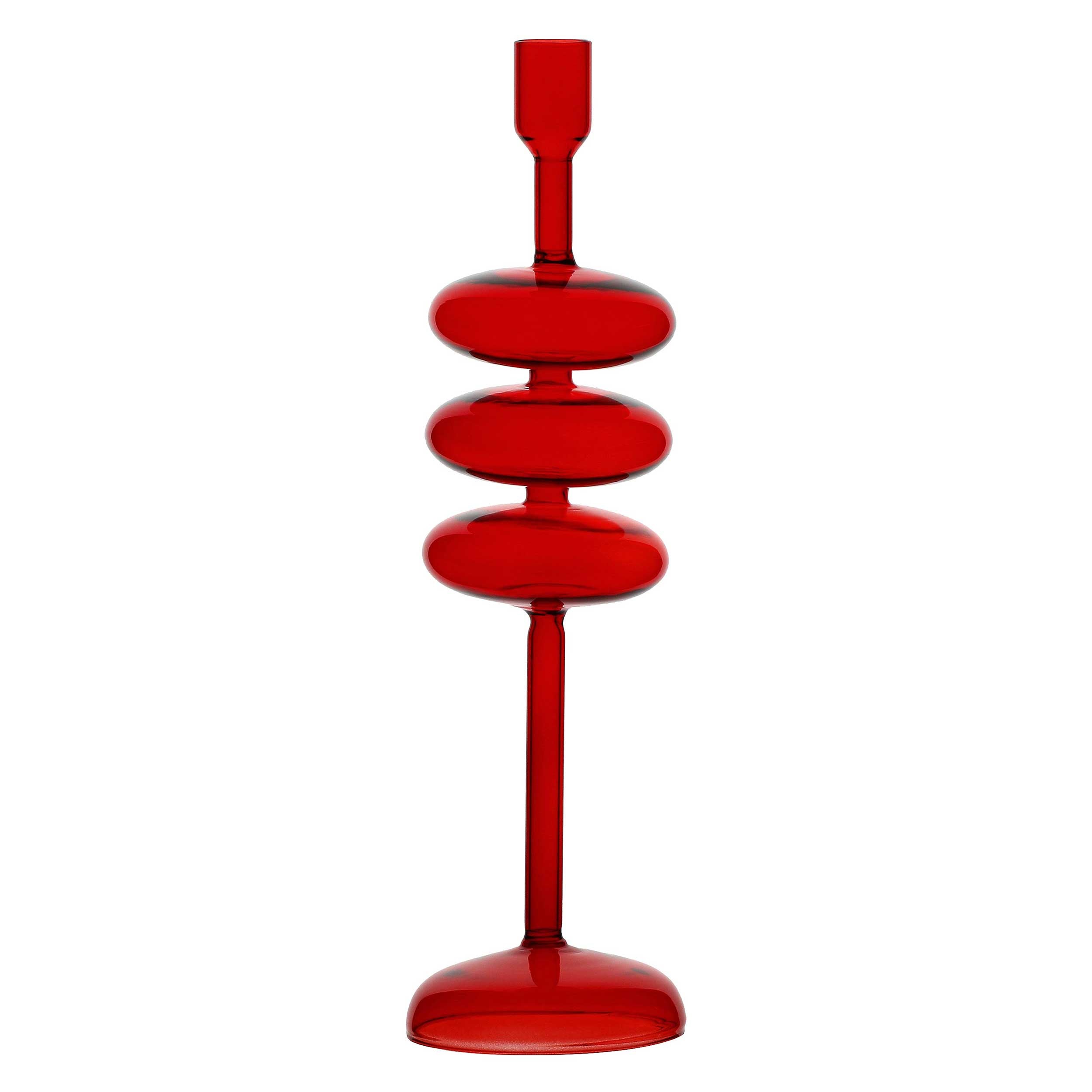 Portacandela, Soffusi - Vetro, 10x10x36 cm