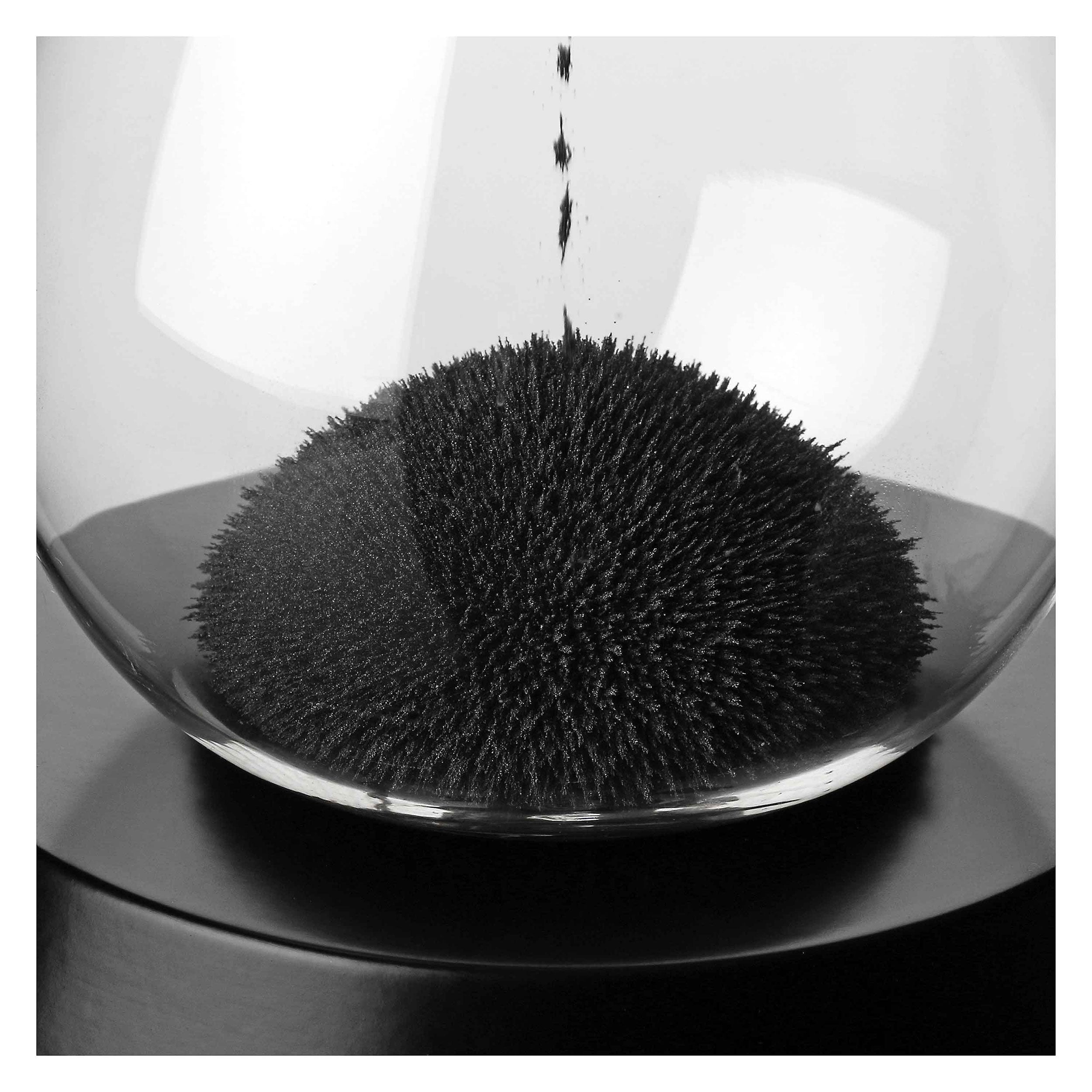 Clessidra Nera Alta, Scorrendo - Vetro, h32