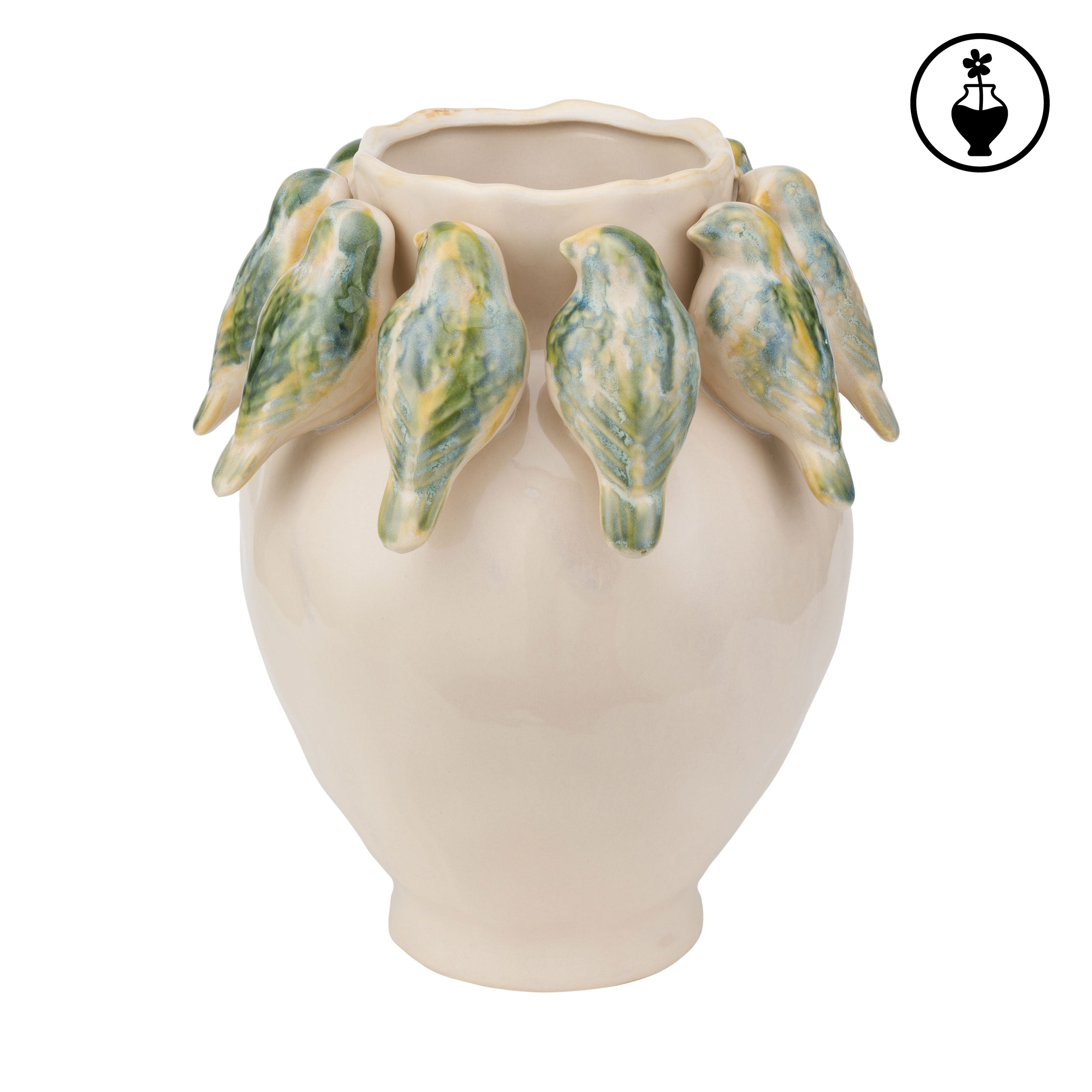 Vaso Uccellini L, Vedetta - Porcellana, 22,7x22,7x28 cm