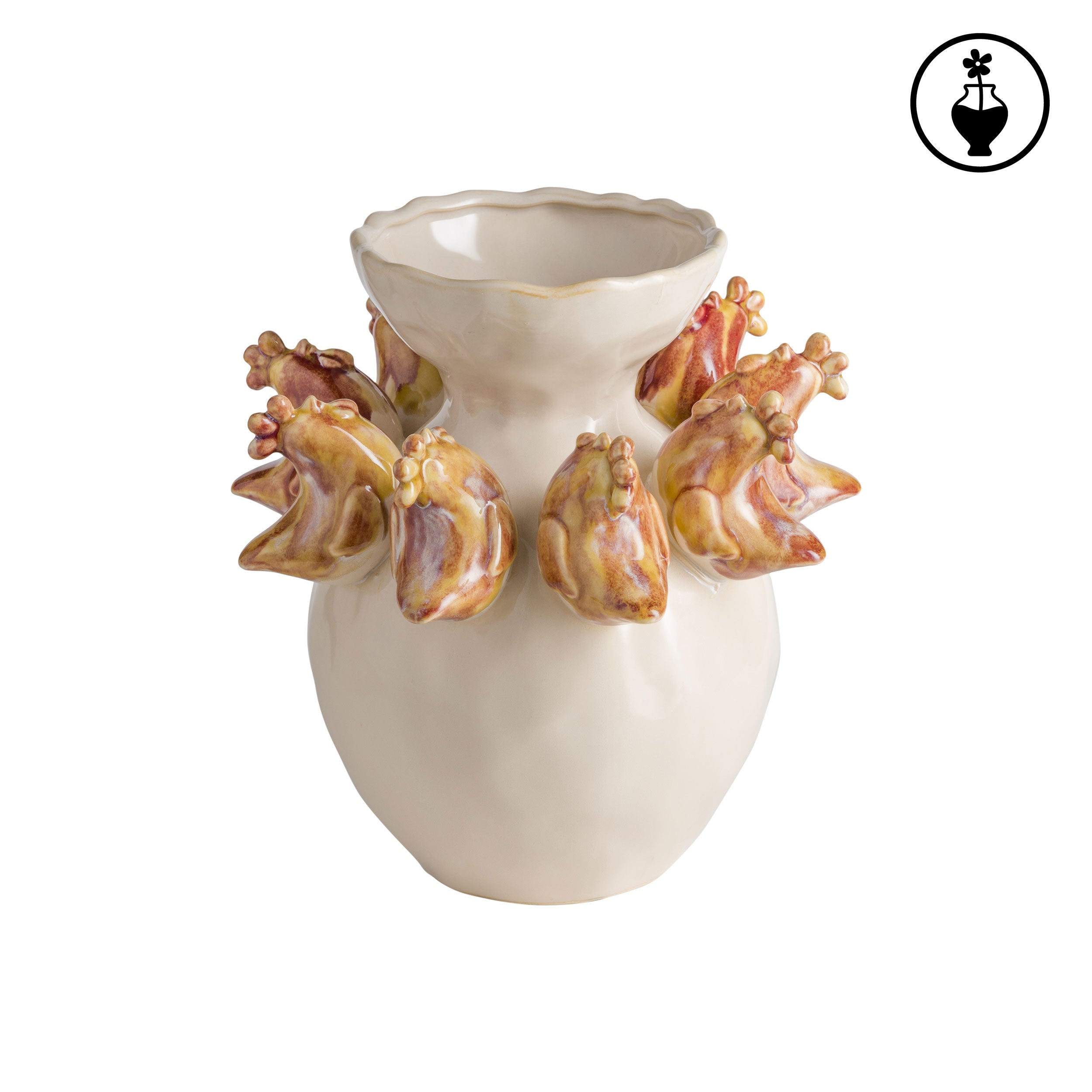 Vaso Galline M, Vedetta - Porcellana, 20,8x20,8x25,5 cm
