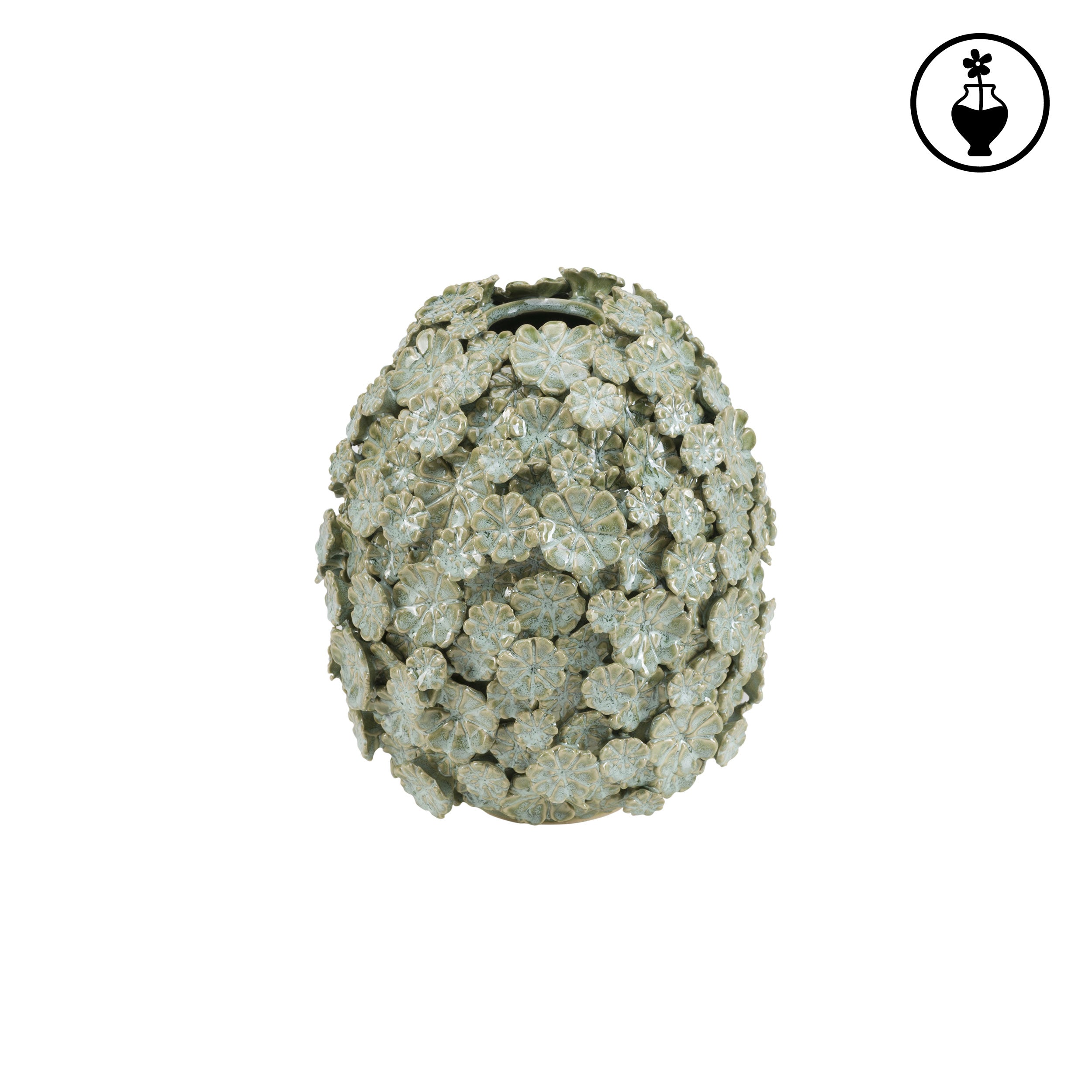Vaso Verde M, Fiorinfiorello - Gres, 20,5x20,5x24,5 cm