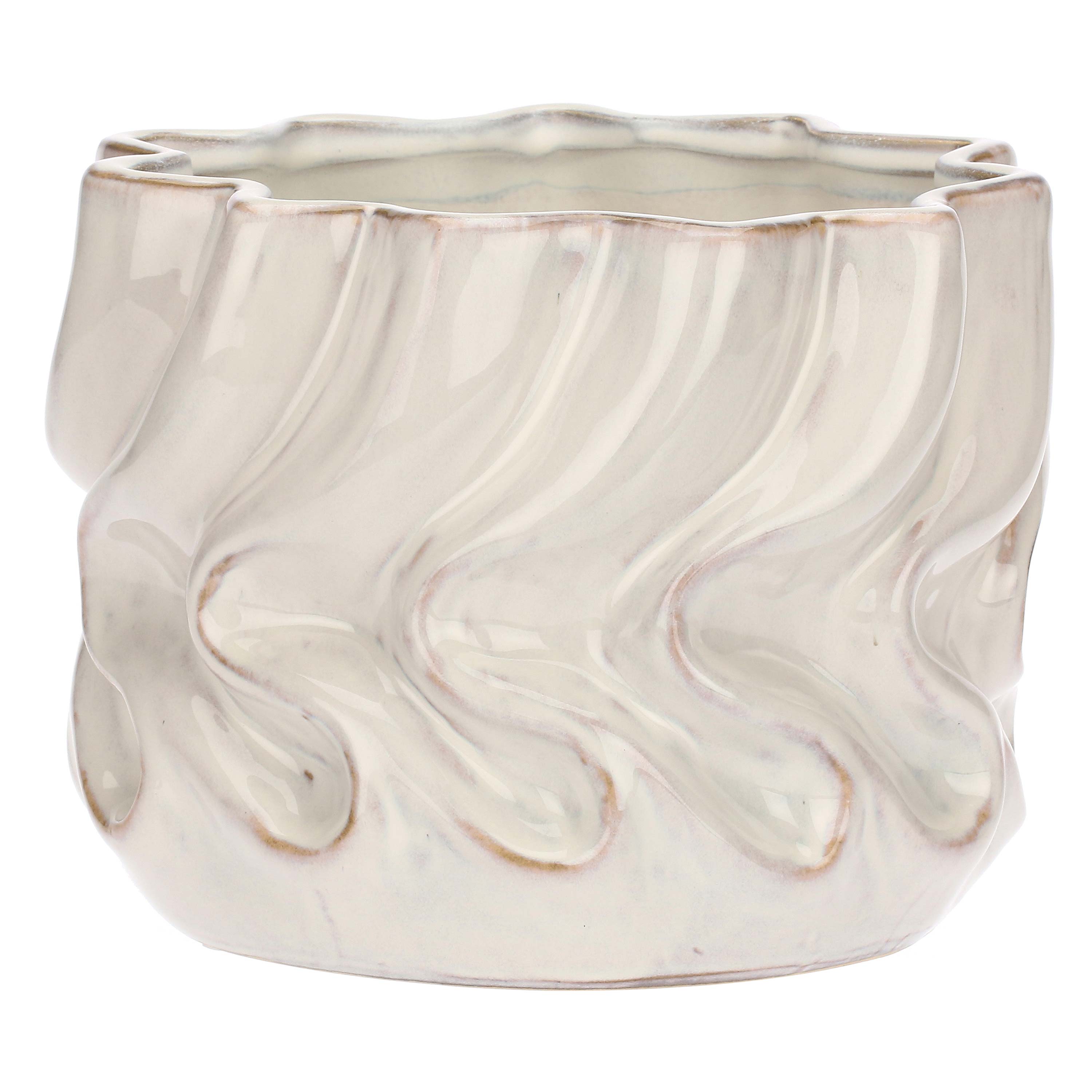 Cachepot L, Anomala - Gres, 23,3x23,3x18 cm