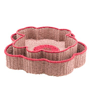 Vassoio Fiori, Incarta - Carta, ferro, M:45x40xH9 cmS:38x35xH8 cm