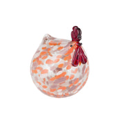 Gallina Bassa Rosa, Rosamunda - Vetro Soffiato, 15x14,5x18 cm